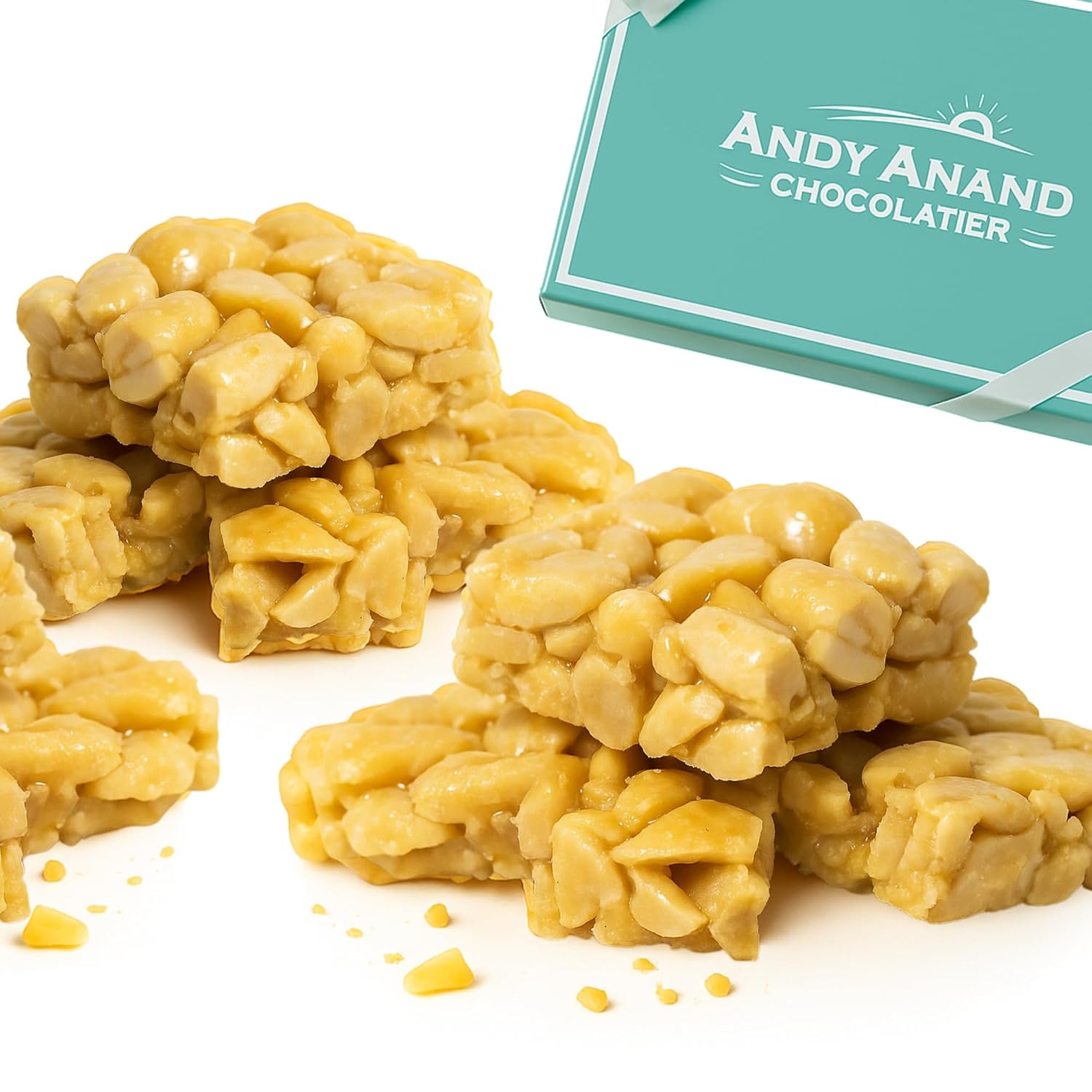 Andy Anand Sugar-Free Peanut Brittle (1 lb) | No Added Sugar, Healthy Brittle | Local SoCal Bakery