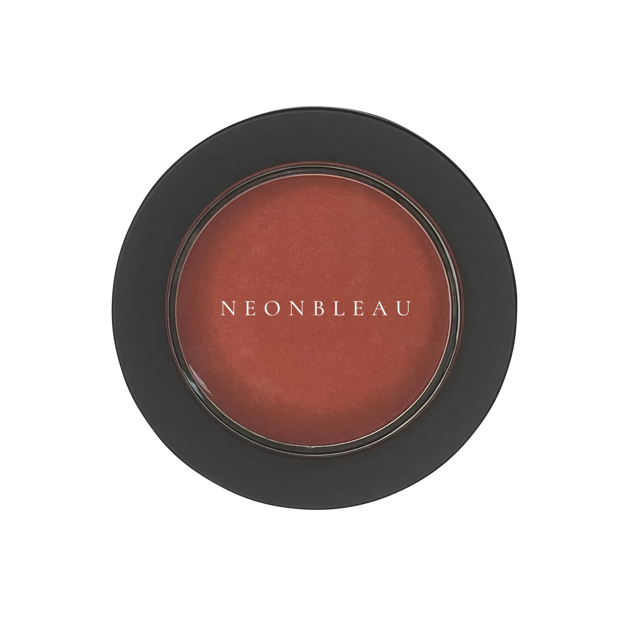 A single pan of Snapdragon blush in a black compact.