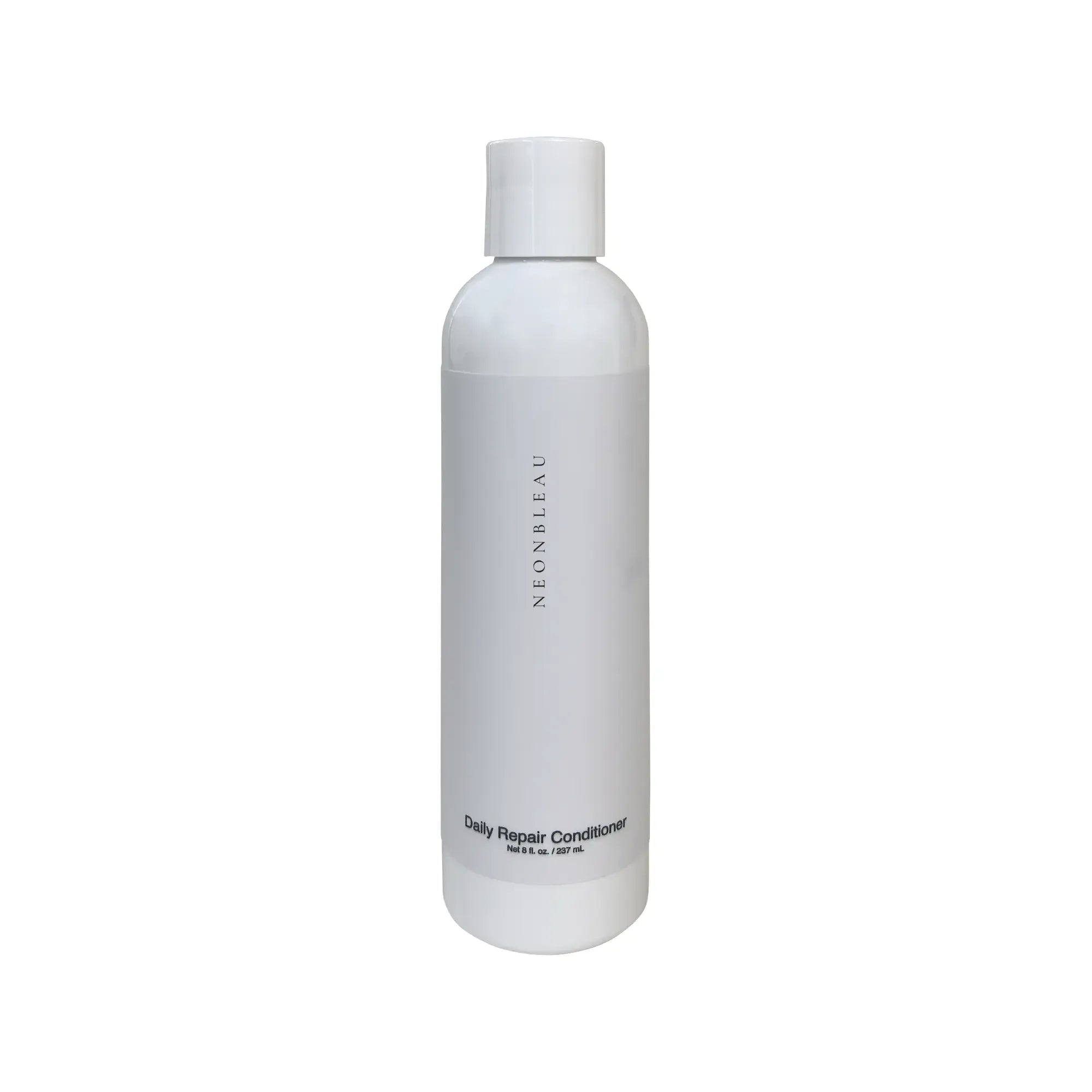 White bottle of Daily Repair Conditioner with black text.