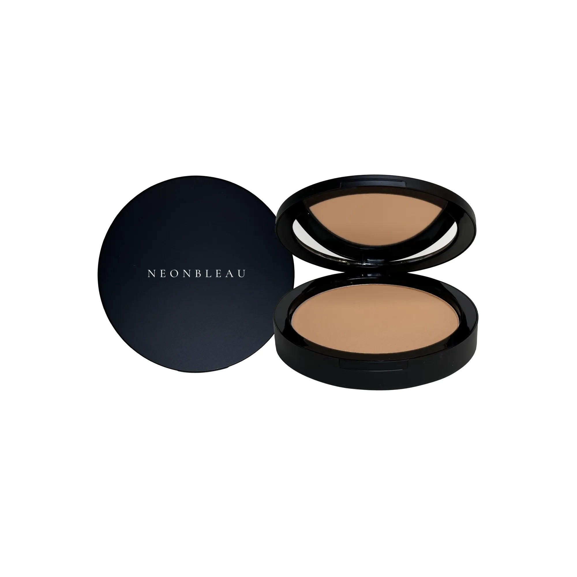 An open and closed compact of Dual Blend Powder Foundation in Royal.