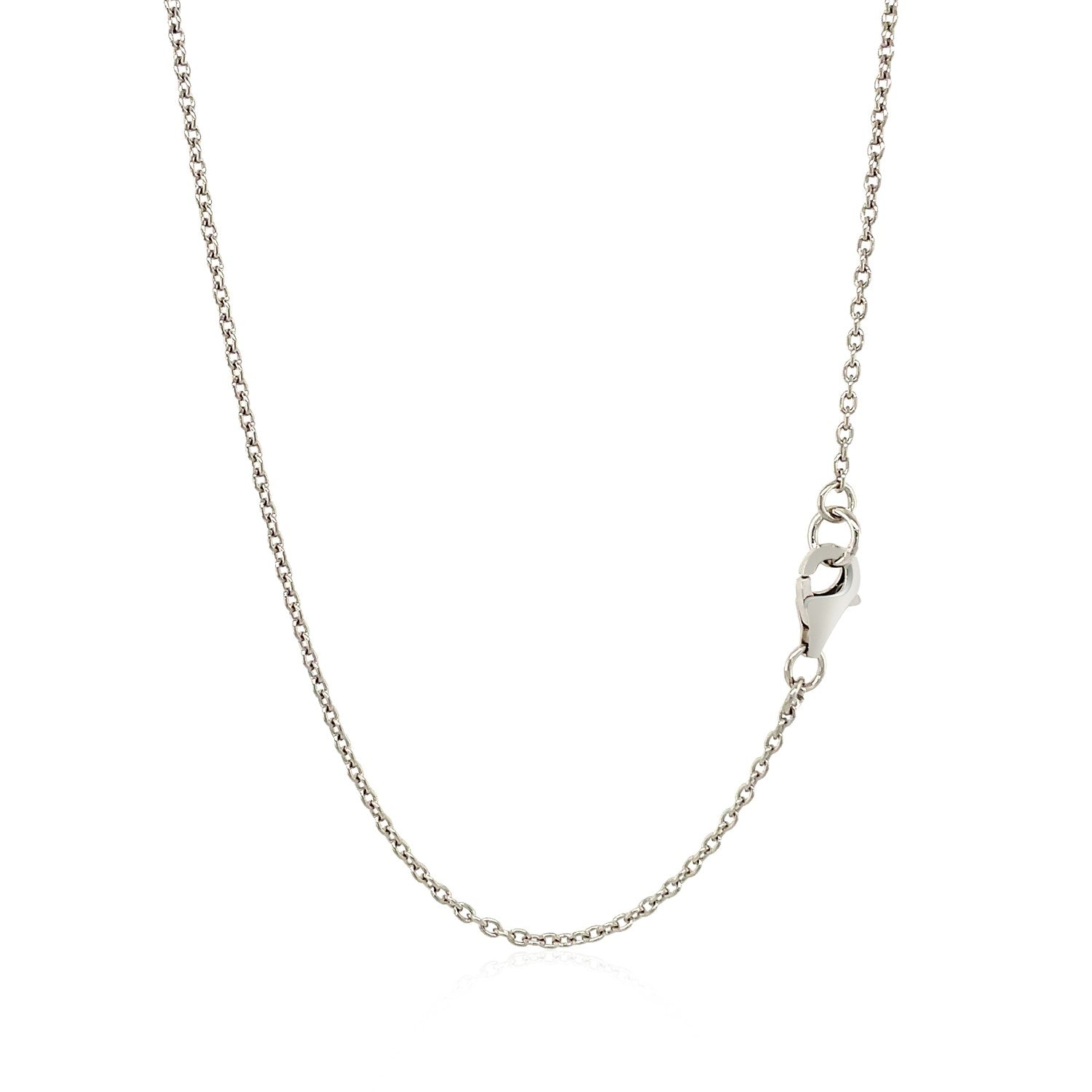 Sterling silver link chain necklace with a lobster clasp.