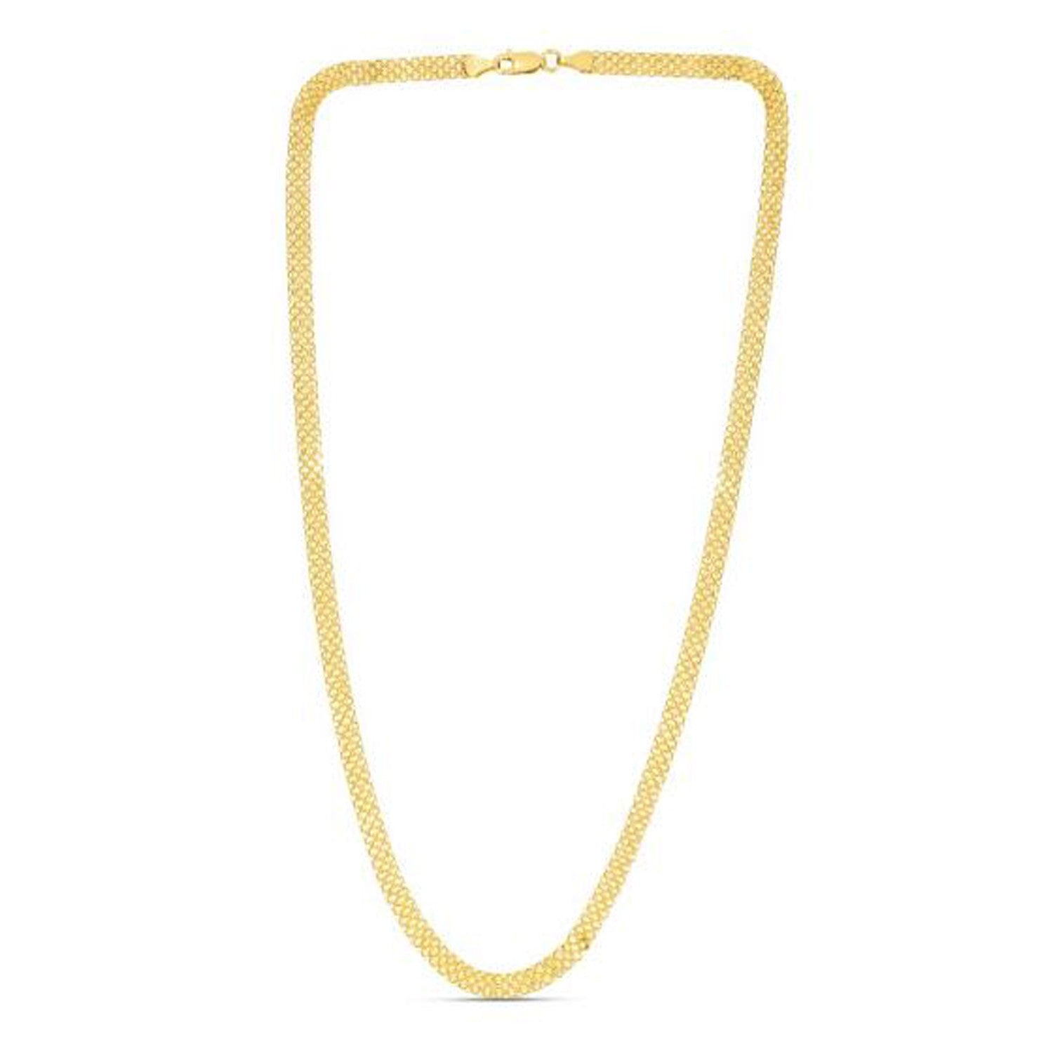 14k yellow gold Bismark chain with a lobster clasp.