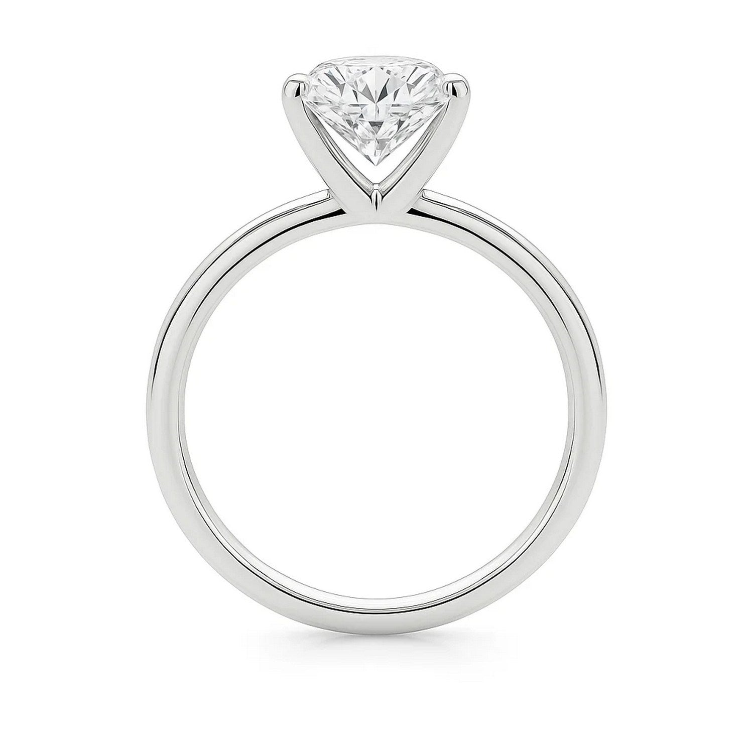 A 3 carat princess lab grown diamond solitaire ring in 10K white gold.