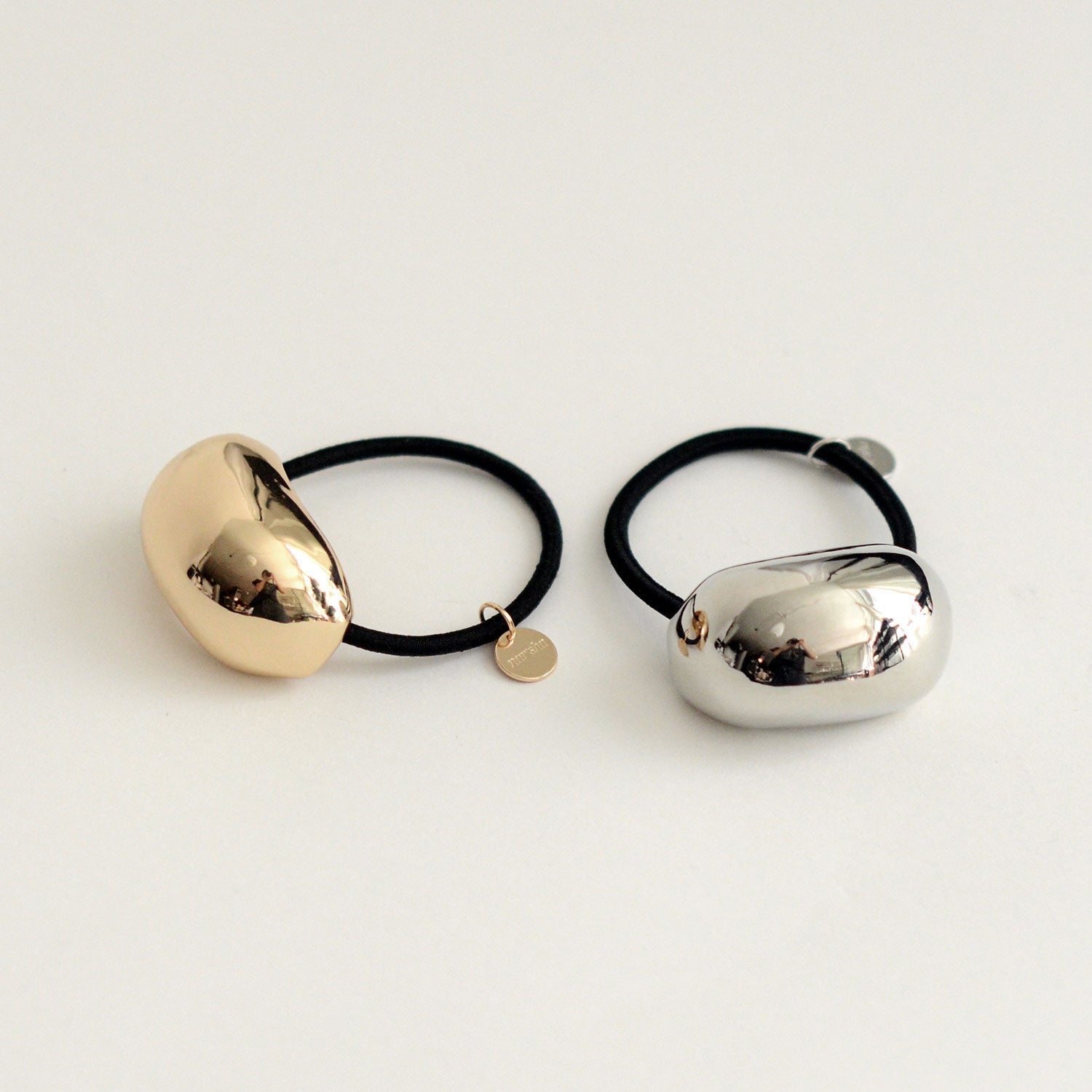 Bold Crescent Metal Cuff Hair Tie | Silver