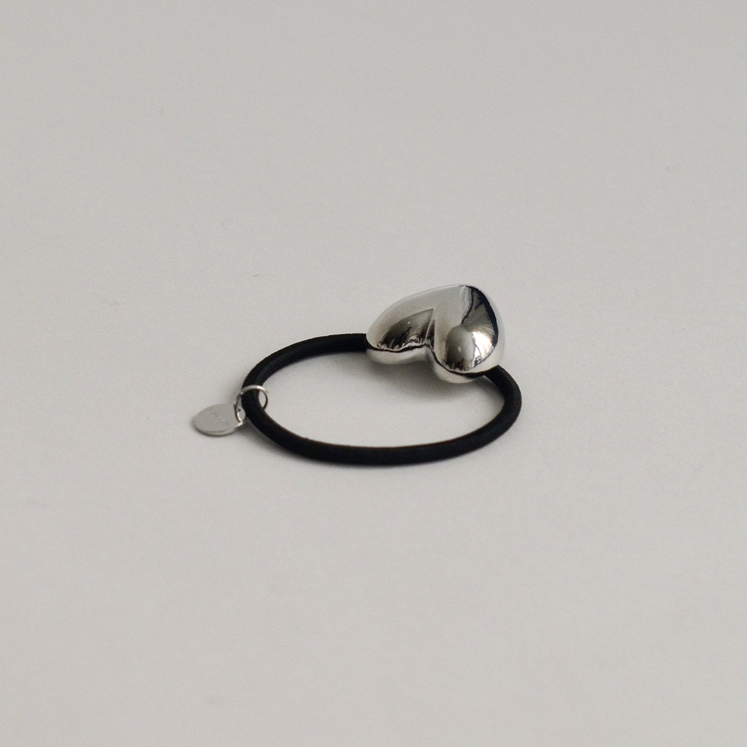 Heart-Shaped Metal Hair Tie | Silver