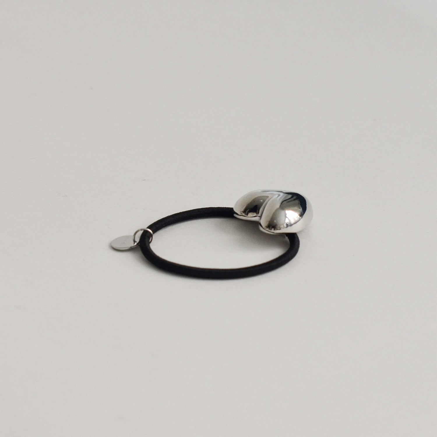 Heart-Shaped Metal Hair Tie | Silver