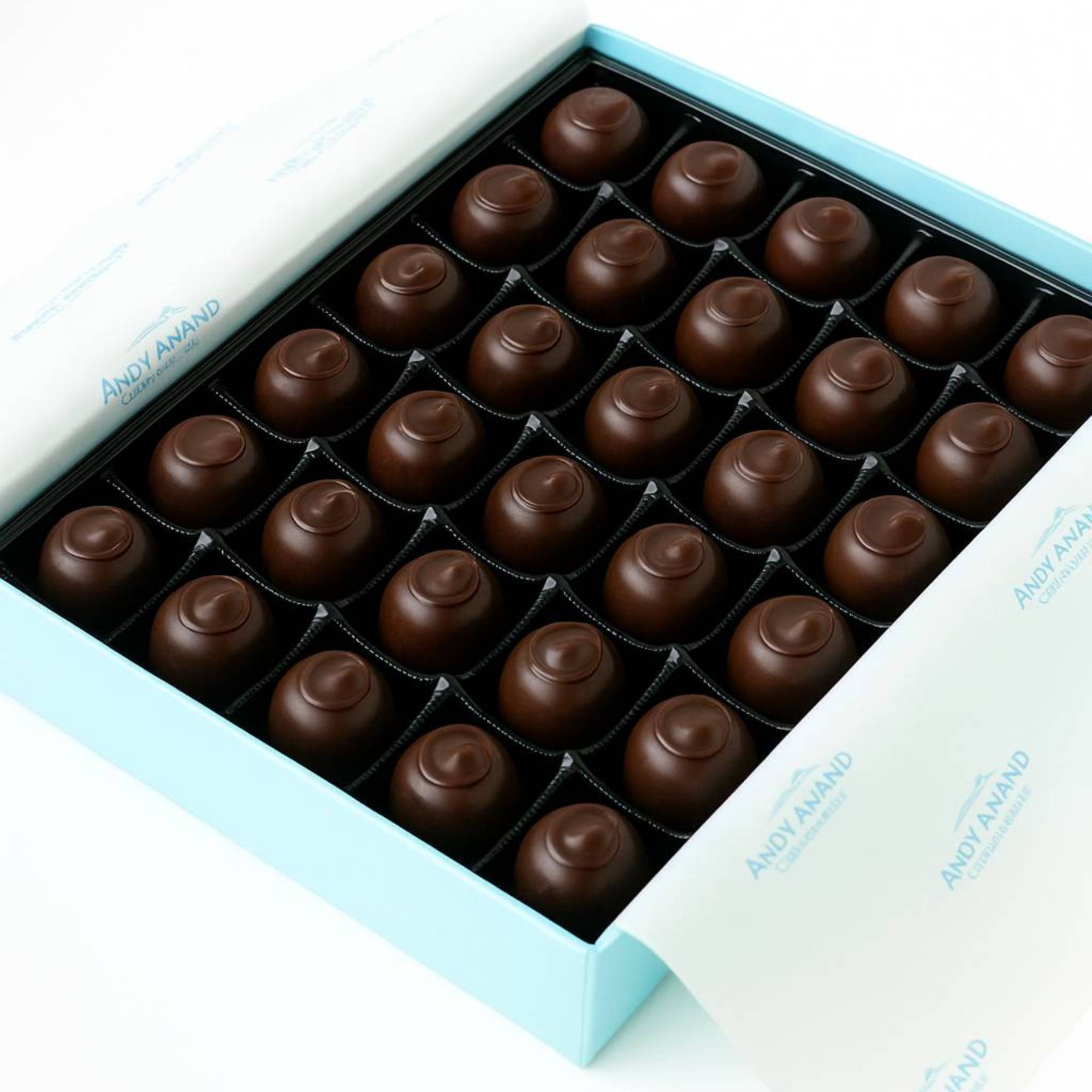 Andy Anand Sugar-Free Cherry Cordial Dark Chocolate Truffles (48 pc) | Vegan, 60% Cocoa Butter | Local SoCal Chocolatier