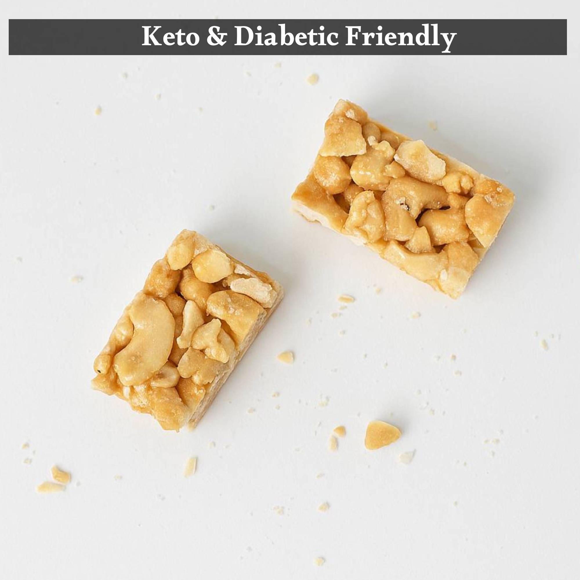 Andy Anand Sugar-Free Cashew Brittle (7 oz) | No Added Sugar, Healthy Treat | Local SoCal Bakery