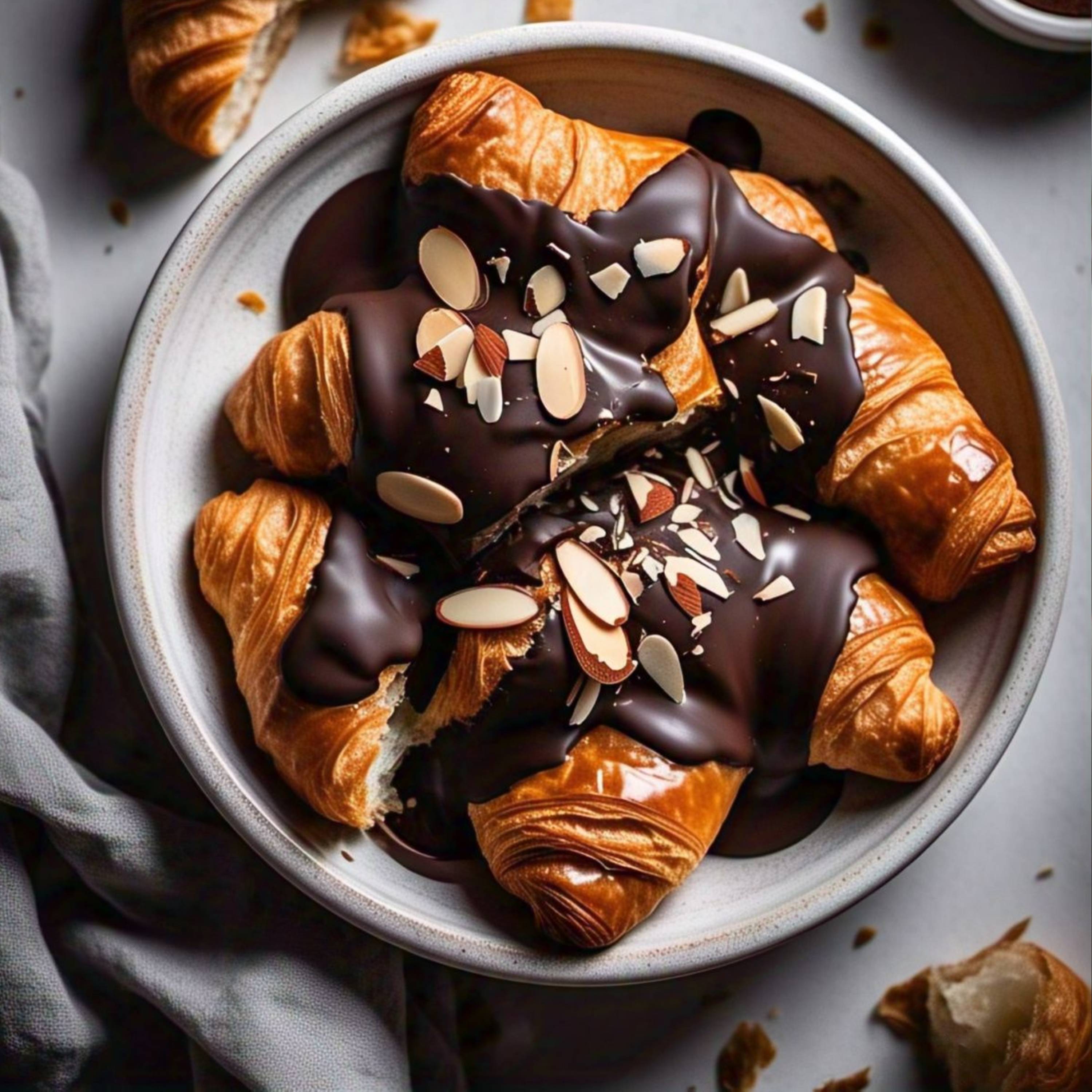 Andy Anand Sugar-Free Dark Chocolate Almond Croissants (10 pc, 2 lbs) | Sugar-Free & Keto | Local SoCal Bakery