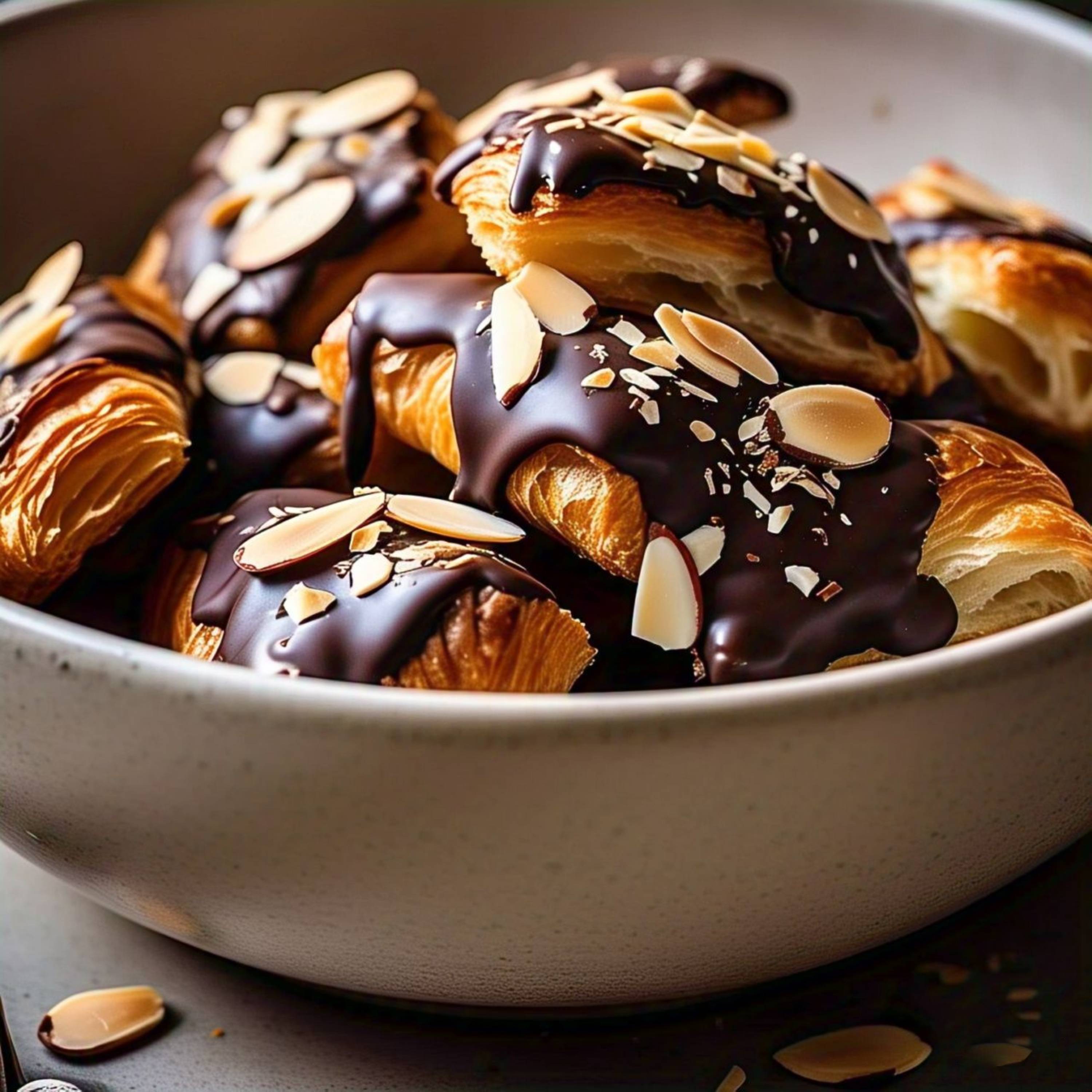 Andy Anand Sugar-Free Dark Chocolate Almond Croissant Cake (10 pc, 2 lbs) | Keto & Diabetic-Friendly | SoCal Bakery