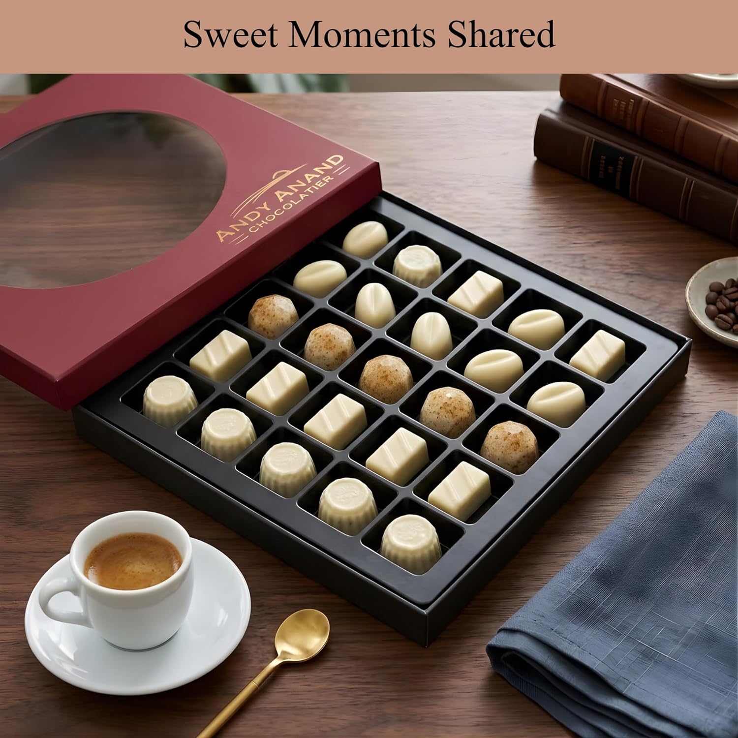 Andy Anand Sugar-Free Belgian White Chocolate Truffles & Pralines (25 pc, 10.5 oz) | Sugar-Free & Keto | Local SoCal Bakery