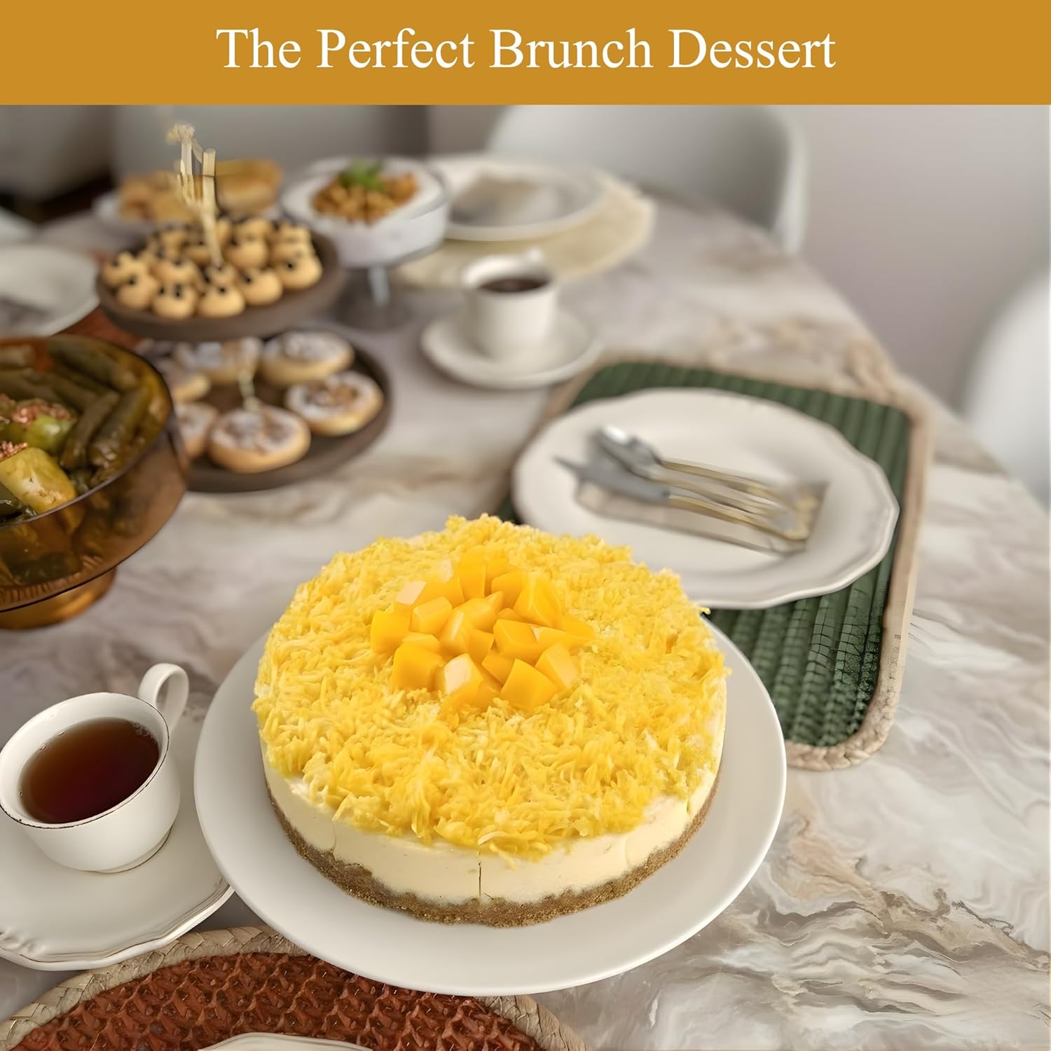 Andy Anand Sugar-Free Coconut Mango Cheesecake | Sugar-Free & Keto Cheesecake | Local SoCal Bakery