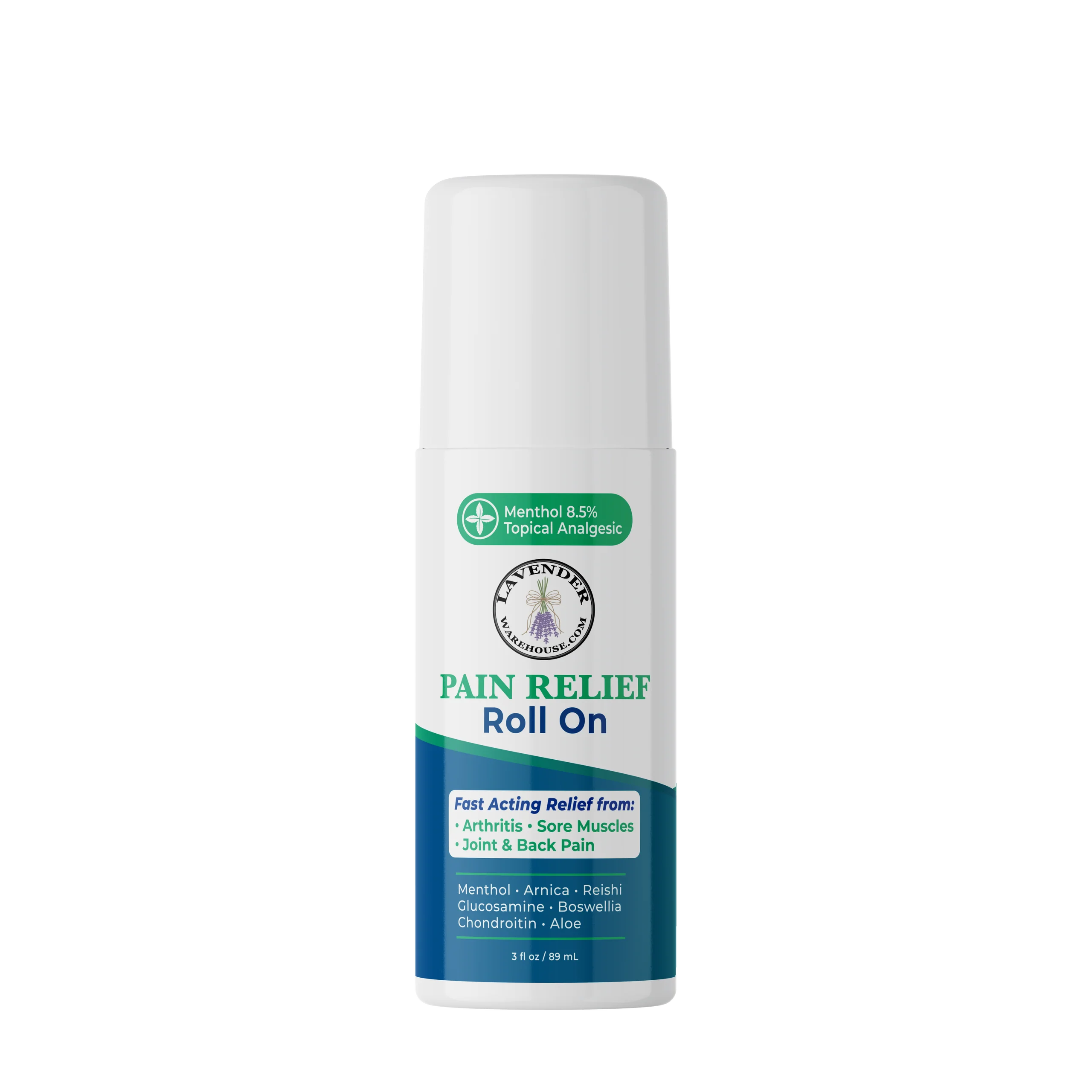 Fast Acting, Long Lasting Menthol Pain Relief Roll On