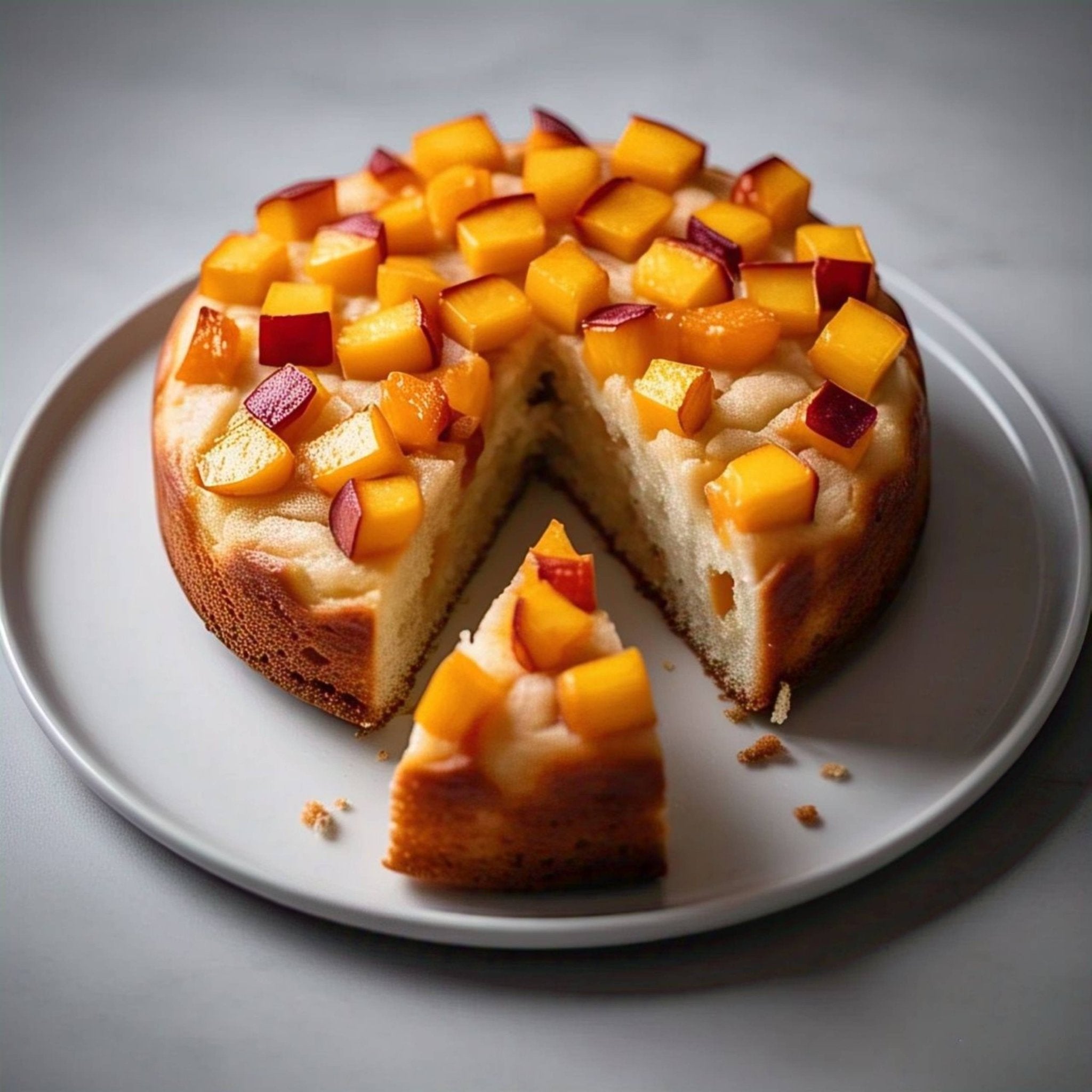 Andy Anand Sugar-Free Peach Cake (9-inch, 2 lbs) | Sugar-Free & Keto Cake | Local SoCal Bakery