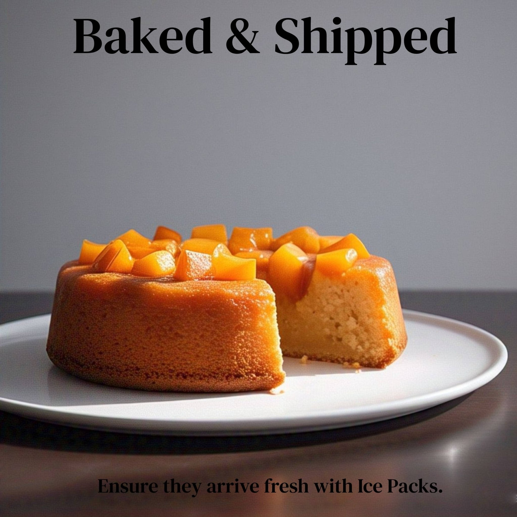 Andy Anand Sugar-Free Peach Cake (9-inch, 2 lbs) | Sugar-Free & Keto Cake | Local SoCal Bakery
