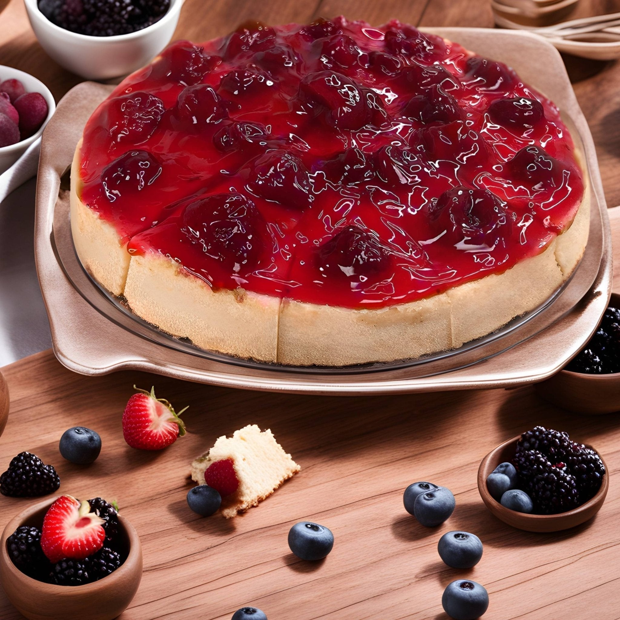 Andy Anand Sugar-Free Gluten-Free Strawberry Cheesecake (9-inch, 3.4 lbs) | Sugar-Free, Gluten-Free | Local SoCal Bakery