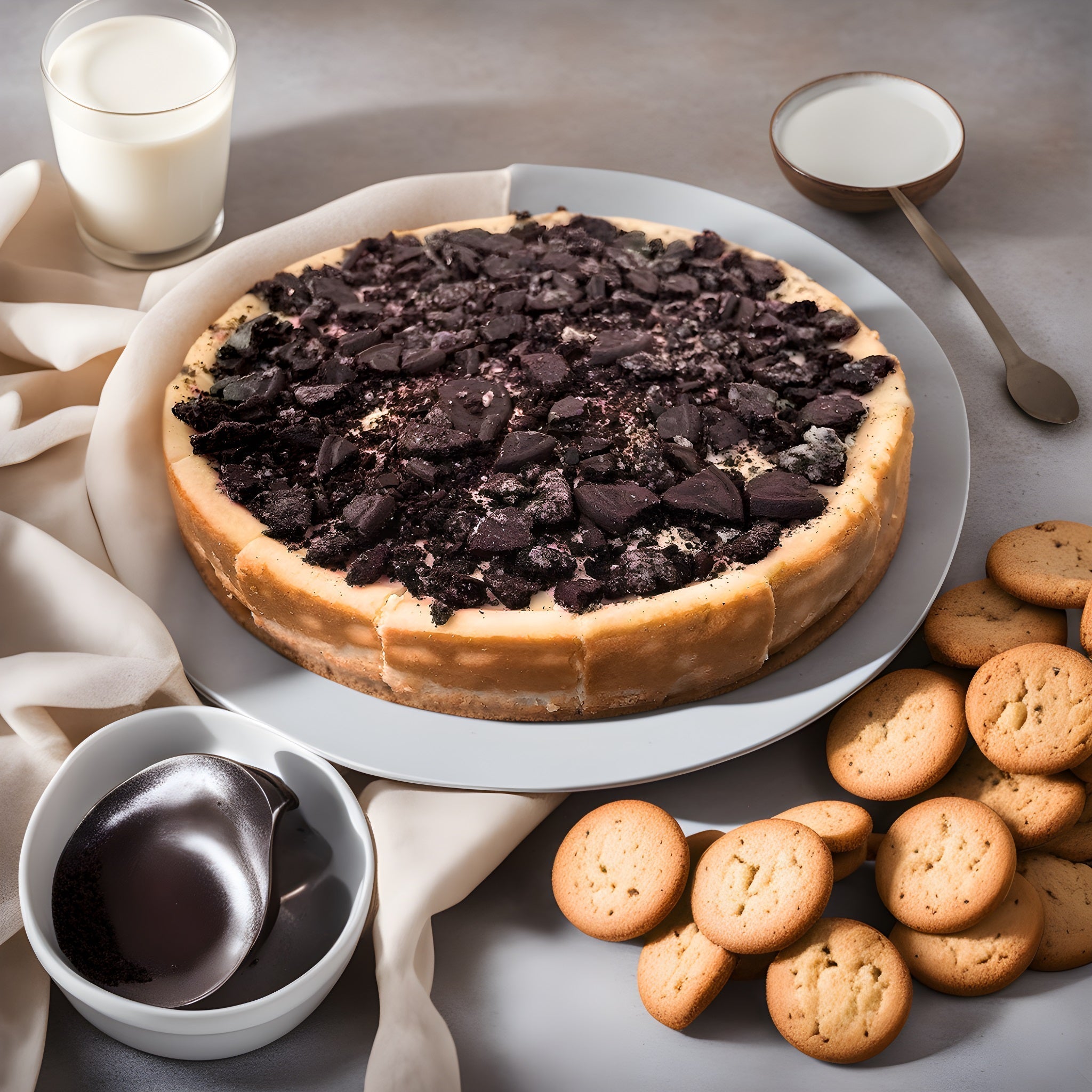 Andy Anand Sugar-Free Dark Chocolate Chip Cheesecake (9-inch, 2.8 lbs) | Sugar-Free & Keto Cheesecake | Local SoCal Bakery