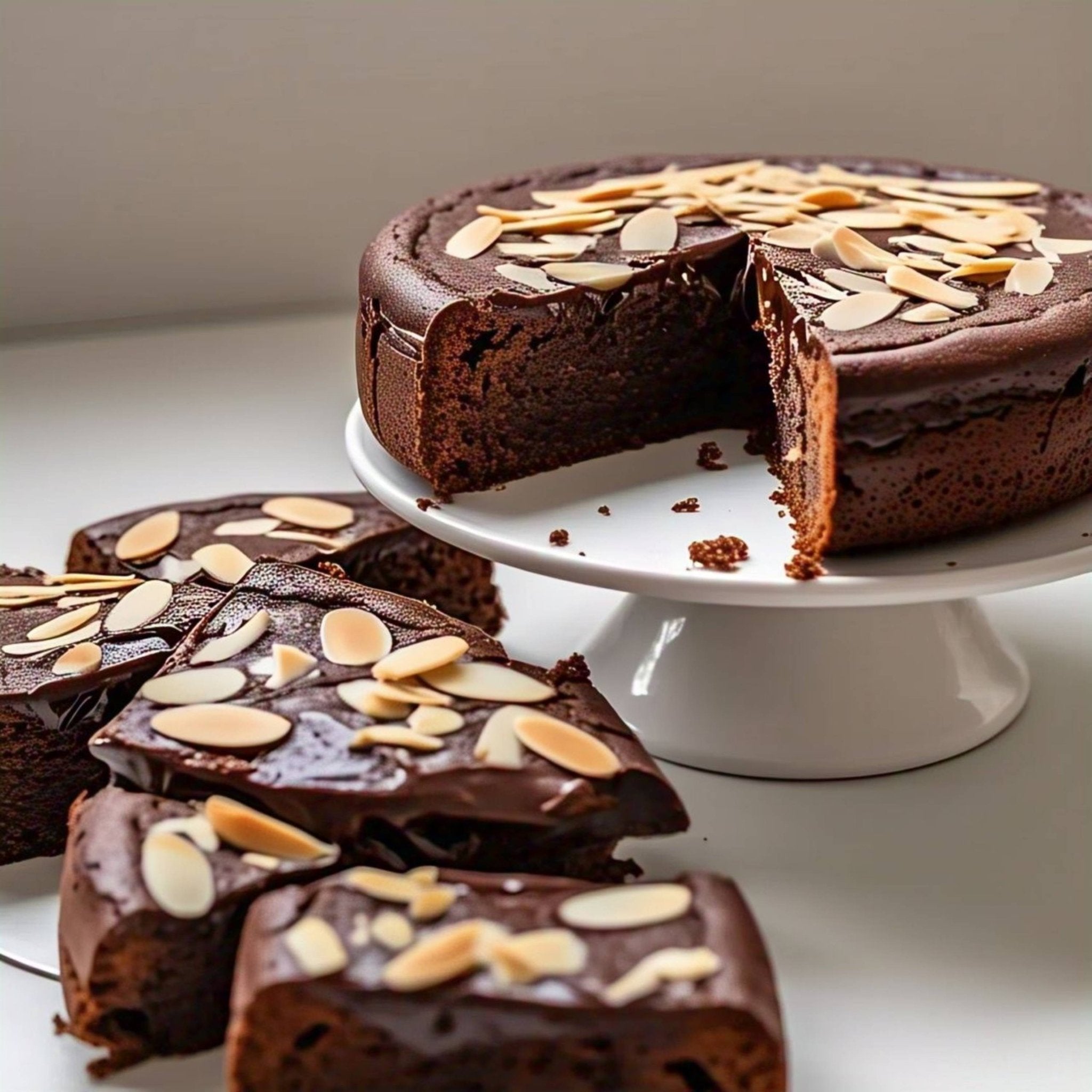 Andy Anand Sugar-Free Chocolate Almond Cake (2.5 lbs) | Keto & Diabetic-Friendly | SoCal Bakery