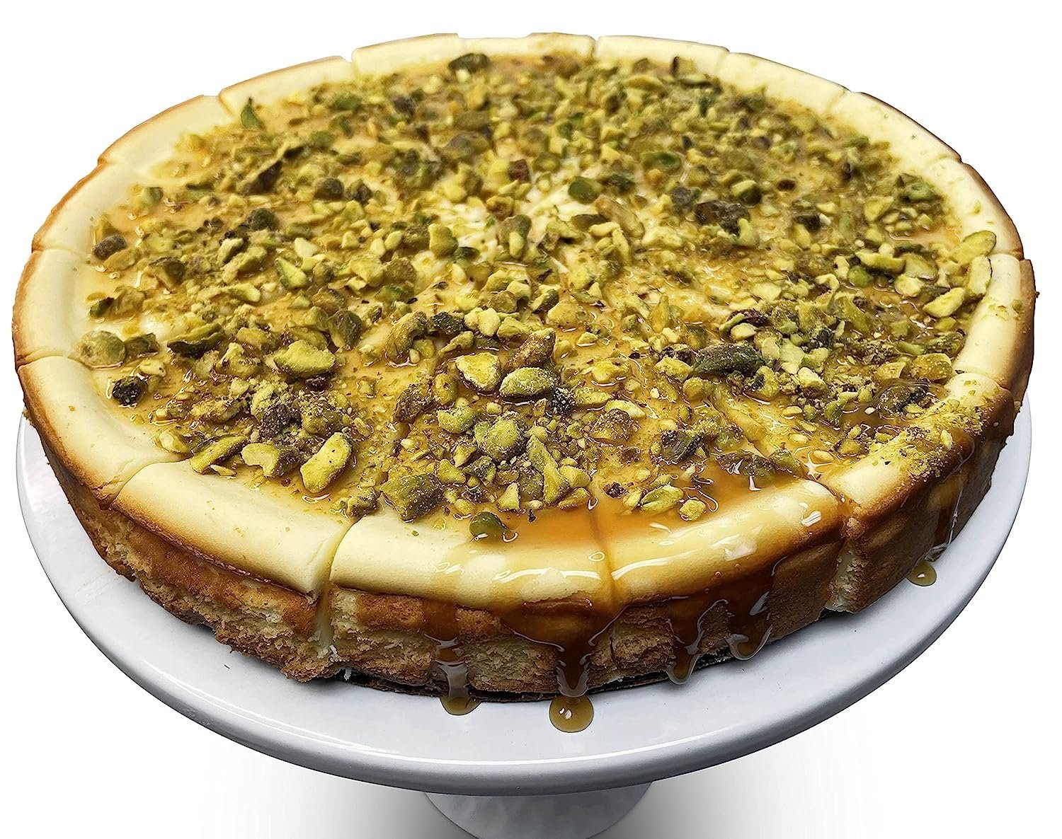 Andy Anand Gluten-Free Caramel Pistachio Cheesecake (9-inch, 2 lbs) | Hand-Baked Bakery Cheesecake | Local SoCal Bakery
