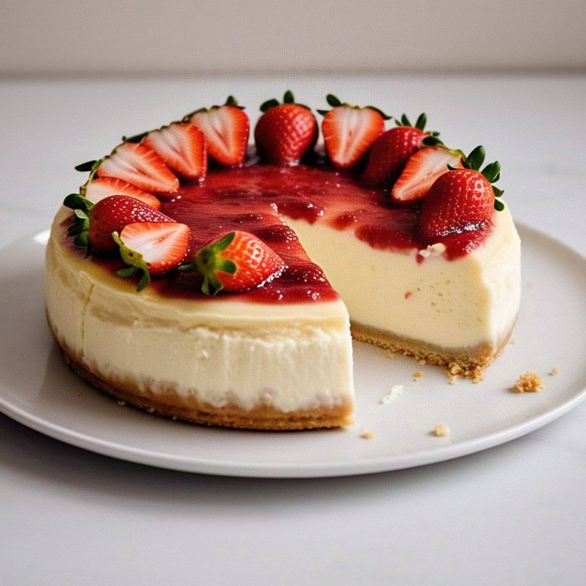 Andy Anand Sugar-Free Gluten-Free Strawberry Cheesecake (9-inch, 3.4 lbs) | Sugar-Free, Gluten-Free | Local SoCal Bakery