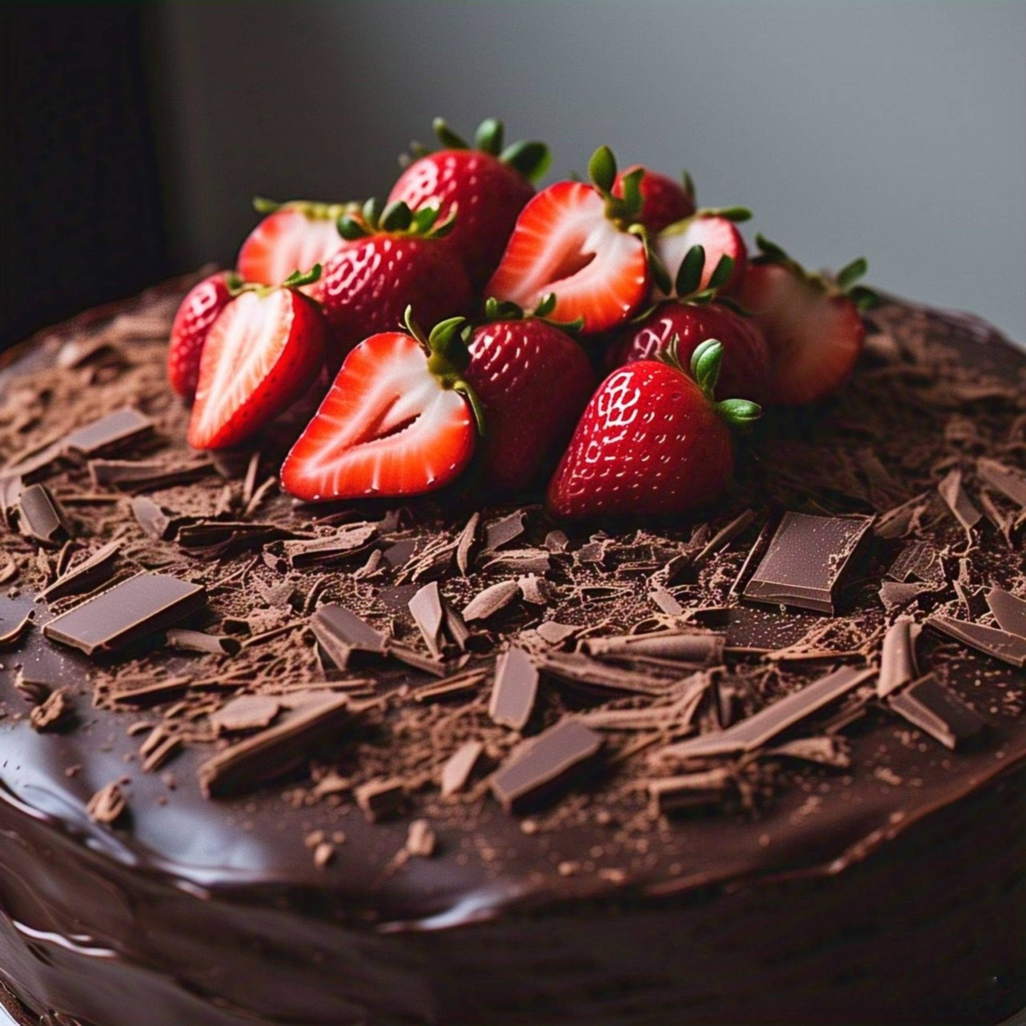 Andy Anand Sugar-Free Keto Chocolate Strawberry Layer Cake (9-inch, 2 lbs) | Diabetic-Friendly | SoCal Bakery