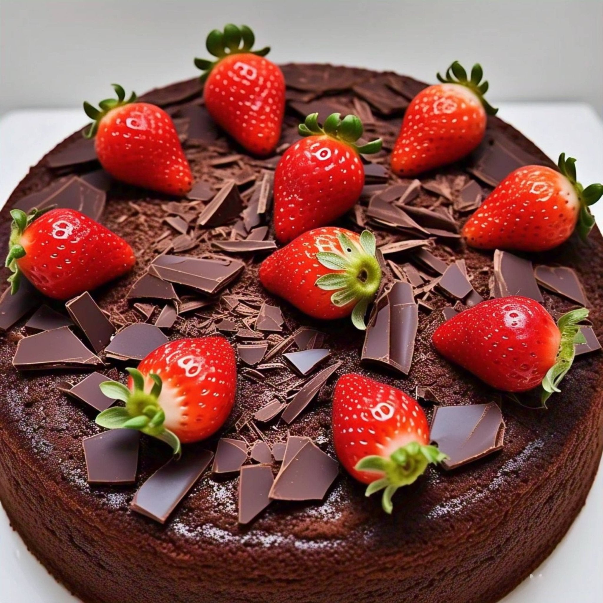 Andy Anand Sugar-Free Keto Chocolate Strawberry Layer Cake (9-inch, 2 lbs) | Diabetic-Friendly | SoCal Bakery