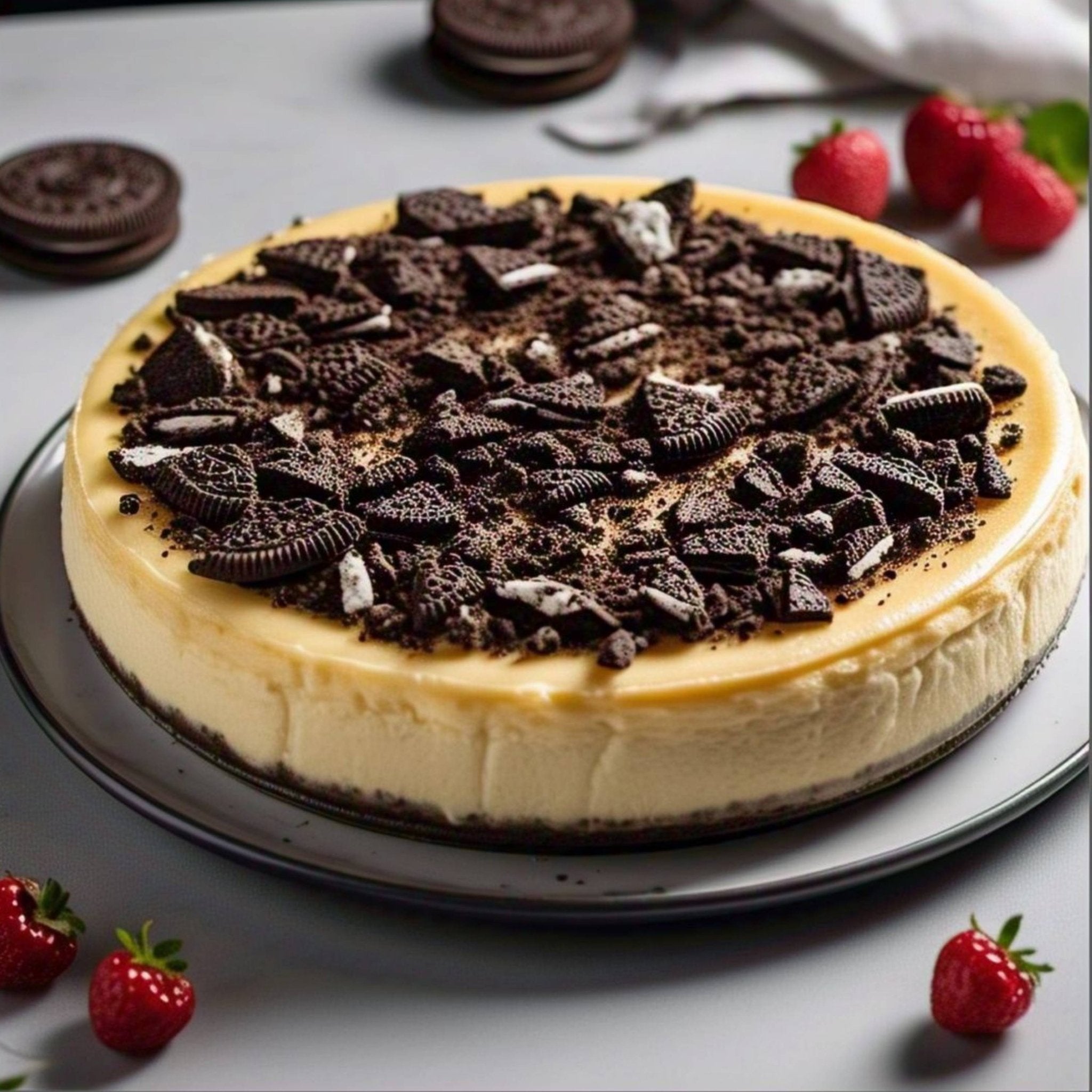 Andy Anand Sugar-Free Cookies & Cream Cheesecake (9-inch, 2 lbs) | Sugar-Free Cheesecake | Local SoCal Bakery
