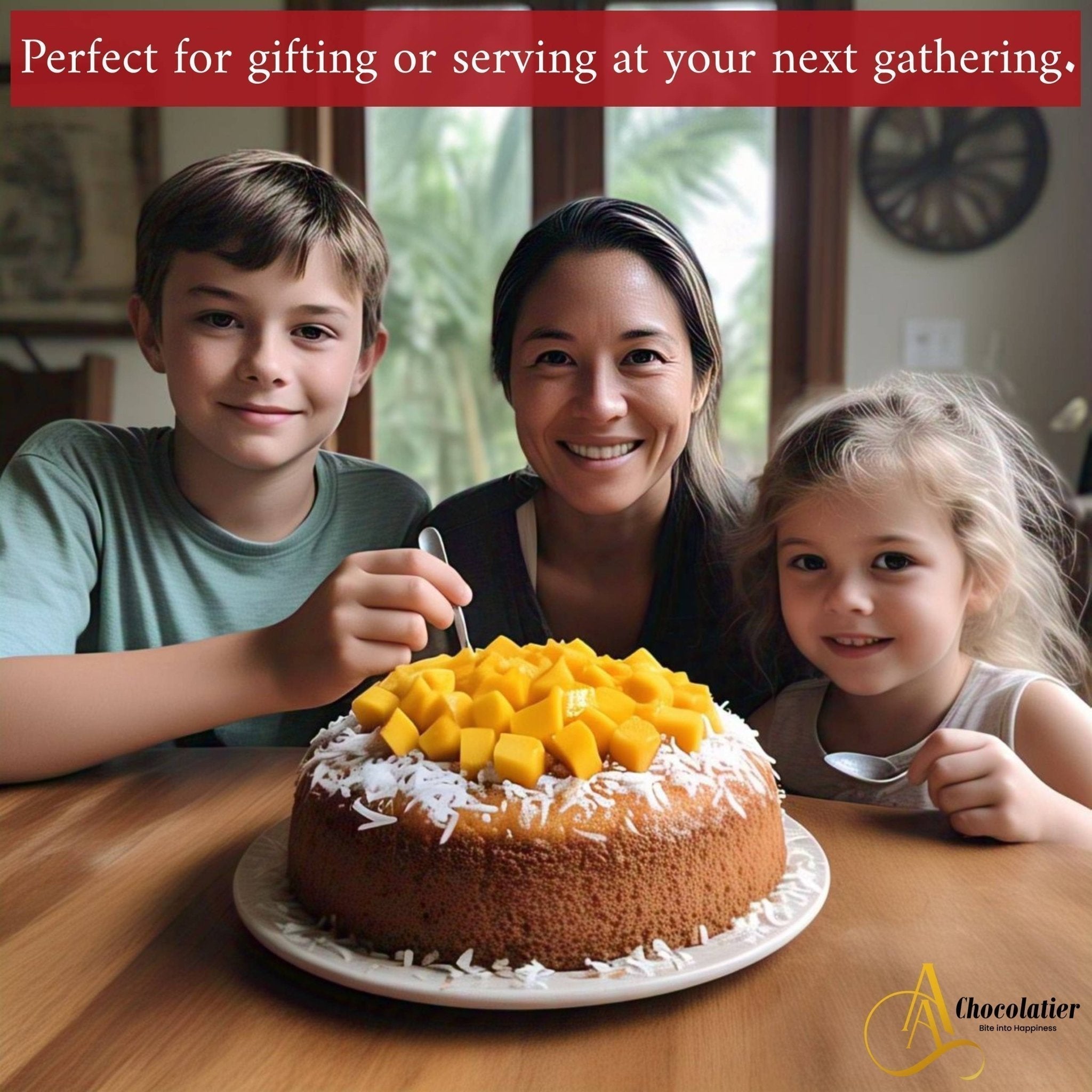 Andy Anand Sugar-Free Mango Coconut Cake (2.5 lbs) | Keto & Diabetic-Friendly | SoCal Bakery