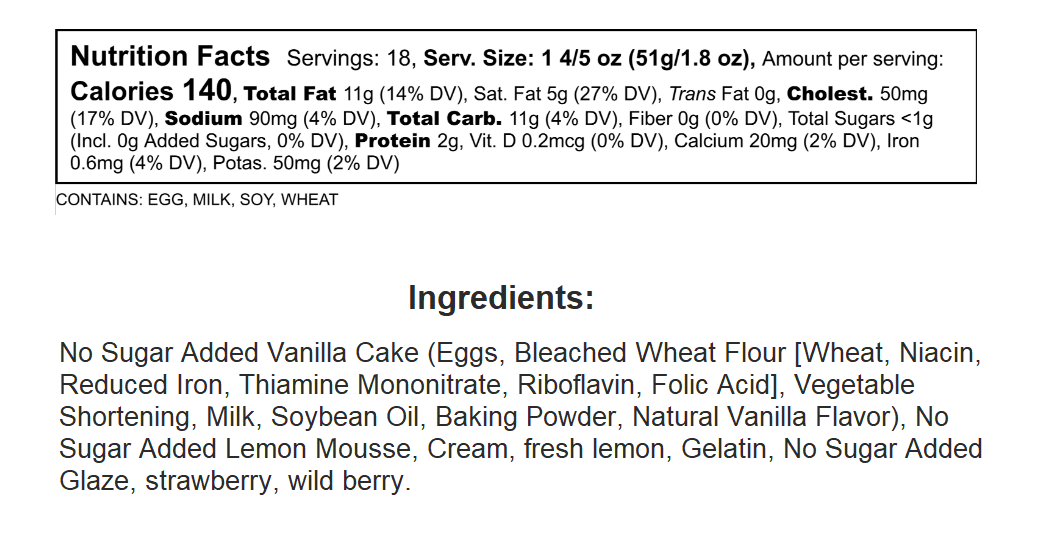Andy Anand Sugar-Free Strawberry Mousse Cake (3 lbs) | Sugar-Free & Keto Mousse Cake | Local SoCal Bakery