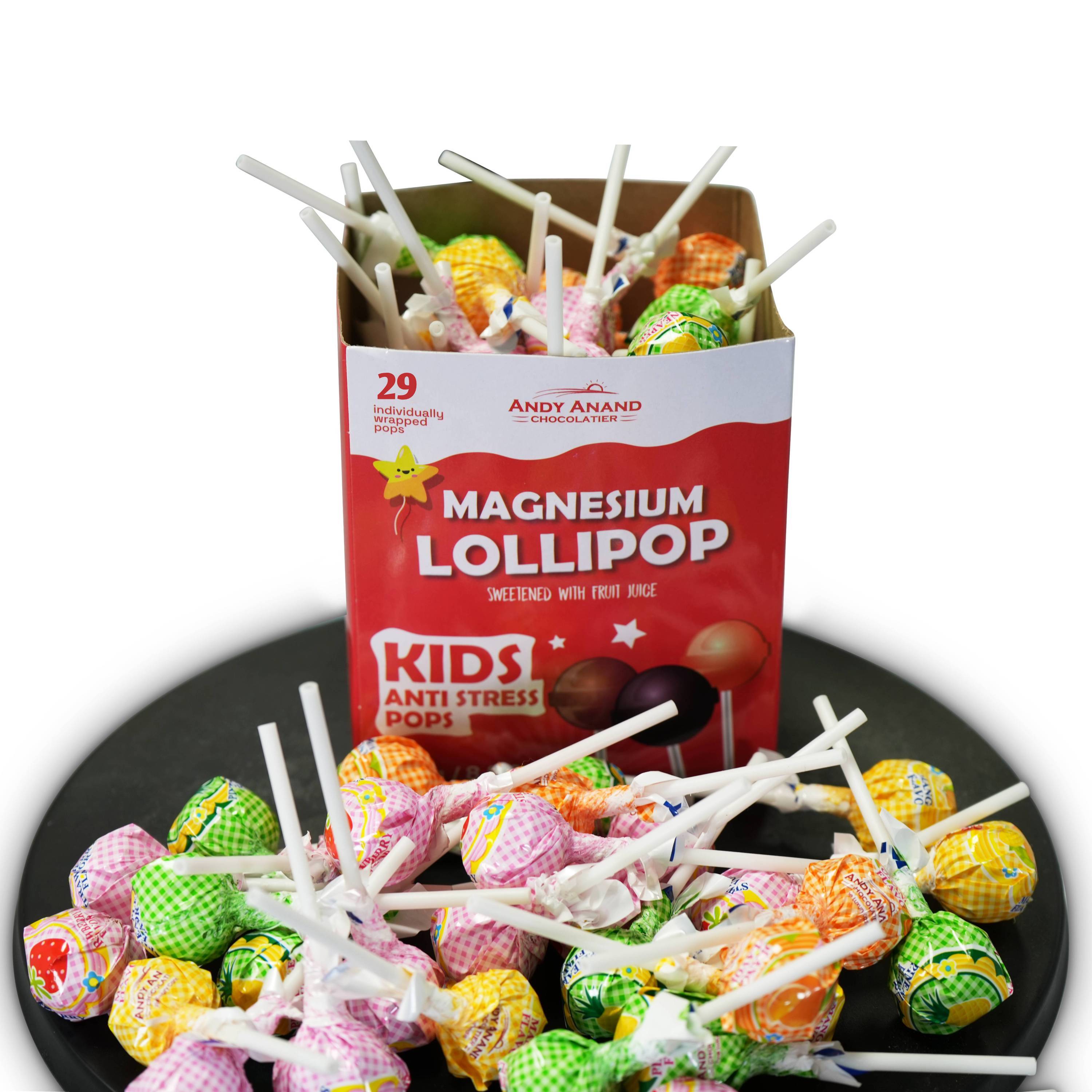 Andy Anand Sugar-Free Magnesium Lollipops & Sweet-Calm Combo (29-31 ct, 8.8 oz) | Kids Magnesium Pops | Local SoCal Bakery