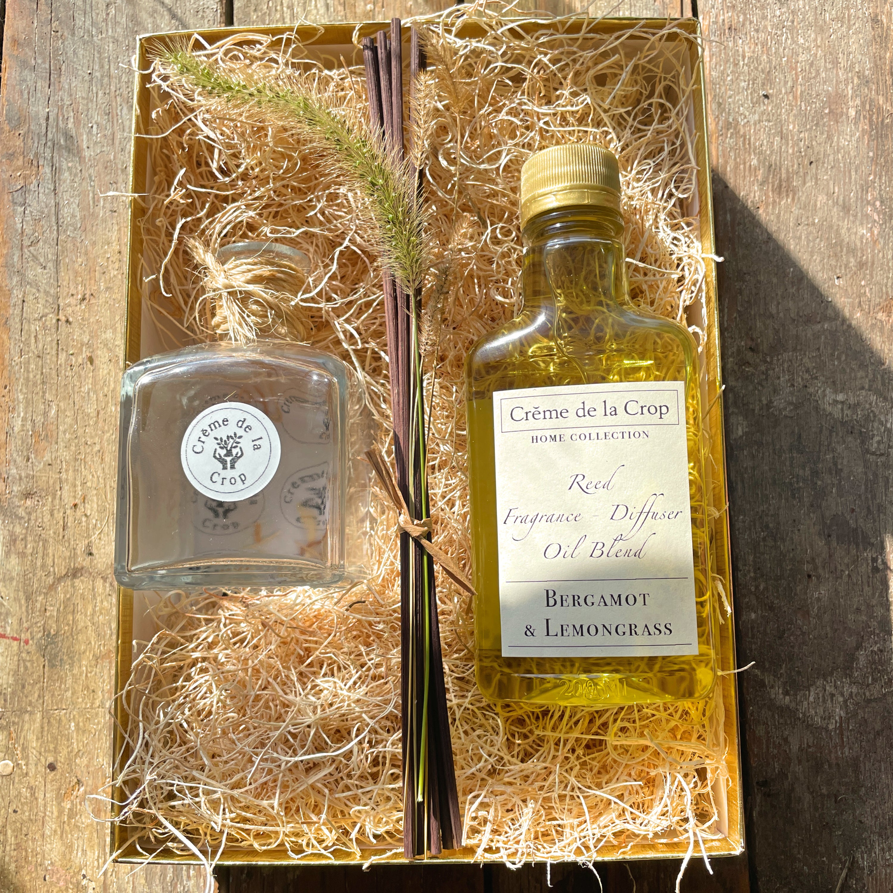 Reed Fragrance - Diffuser, Starter Kit - Bergamot & Lemongrass