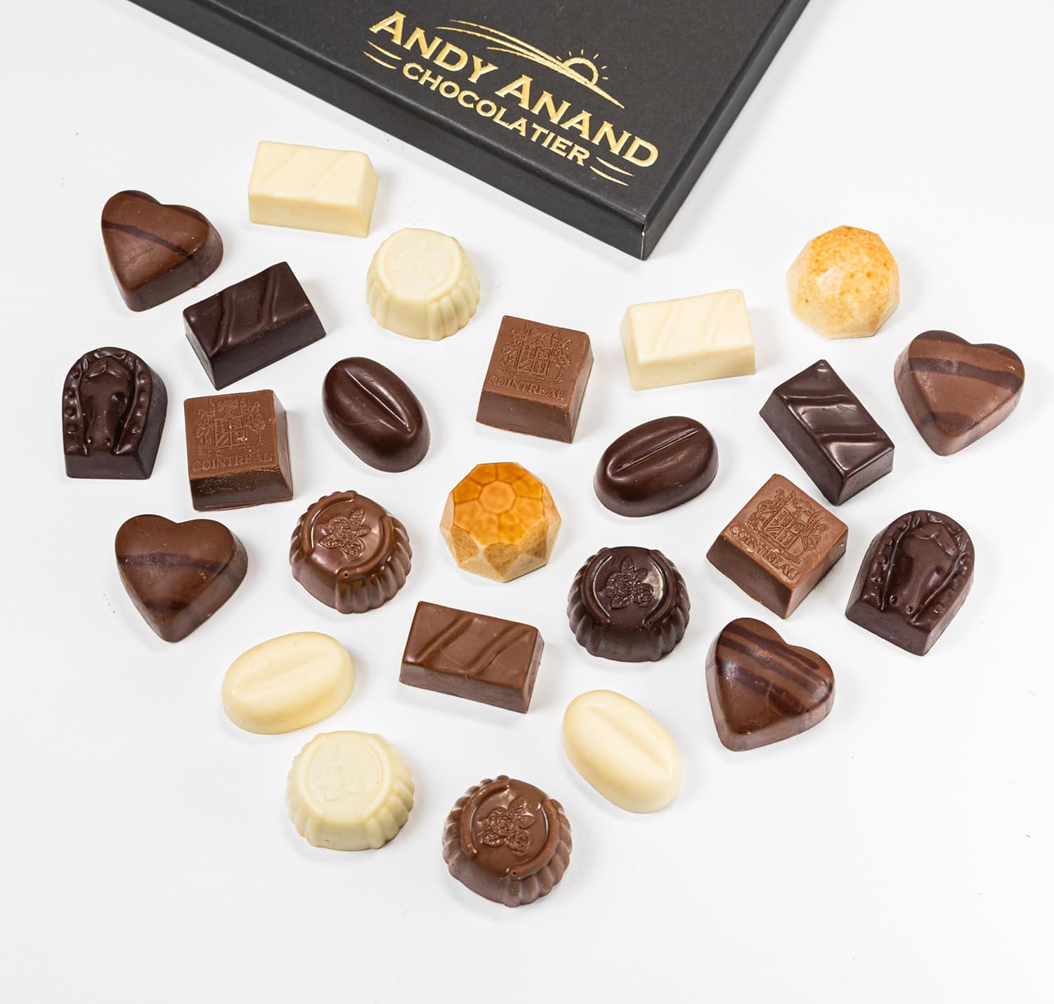 Andy Anand Sugar-Free Belgian Chocolate Truffles (25 pc, 11.11 oz) | Stevia-Sweetened Gift Box | Local SoCal Chocolatier