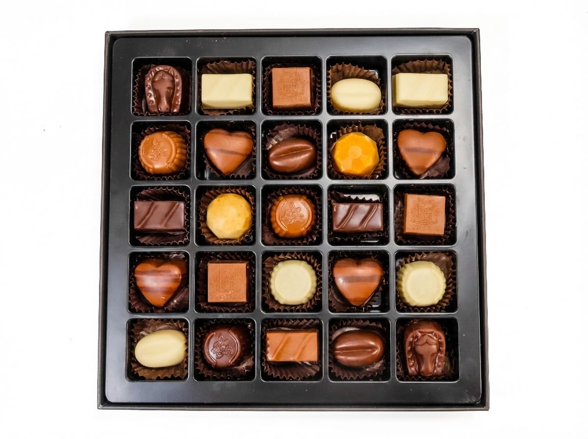 Andy Anand Sugar-Free Belgian Chocolate Truffles (25 pc, 11.11 oz) | Stevia-Sweetened Gift Box | Local SoCal Chocolatier