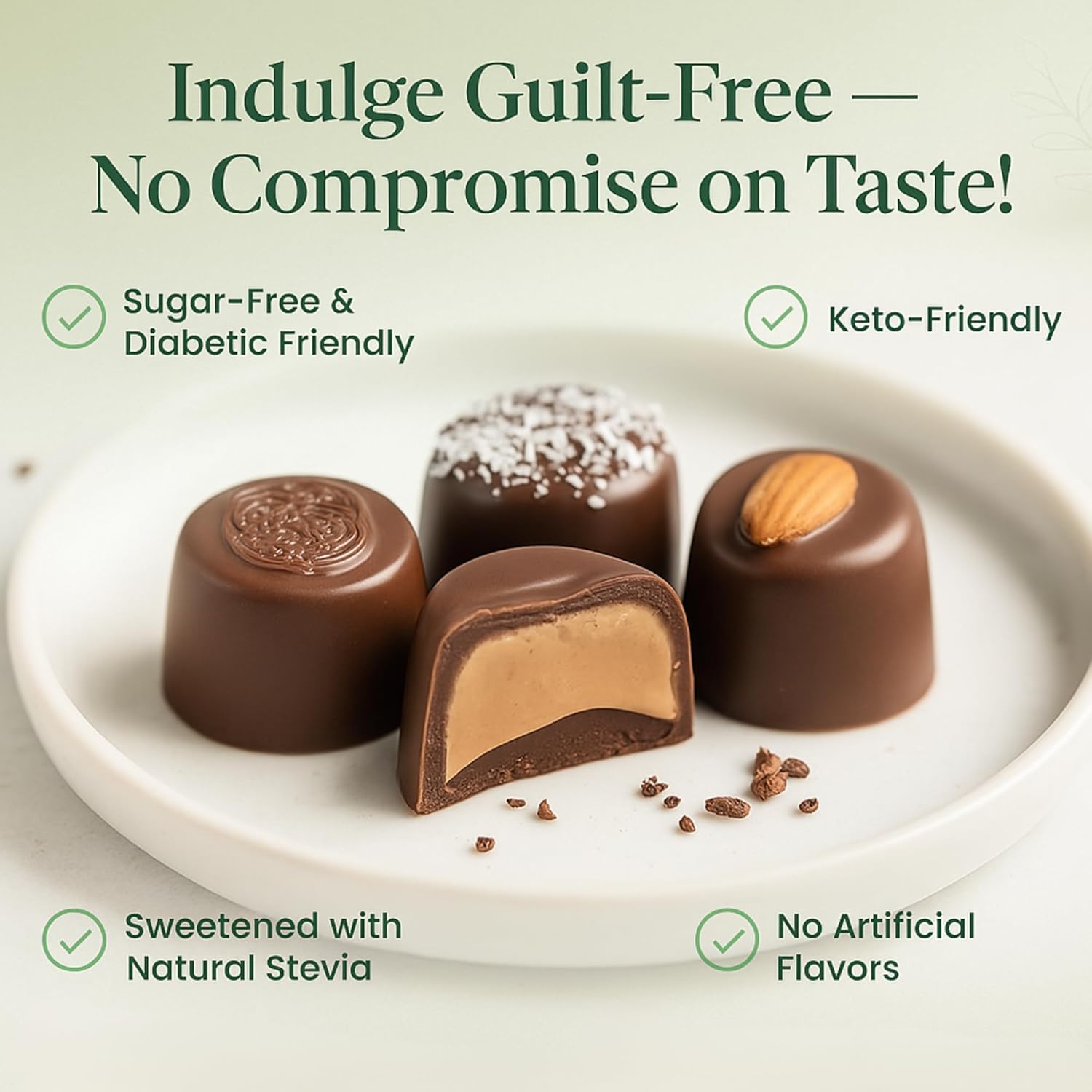 Andy Anand Sugar-Free Belgian Chocolate Truffles (24 pc, 60% Cocoa) | Espresso, Hazelnut, Strawberry, Coconut, Cherry, Orange | Local SoCal Chocolatier