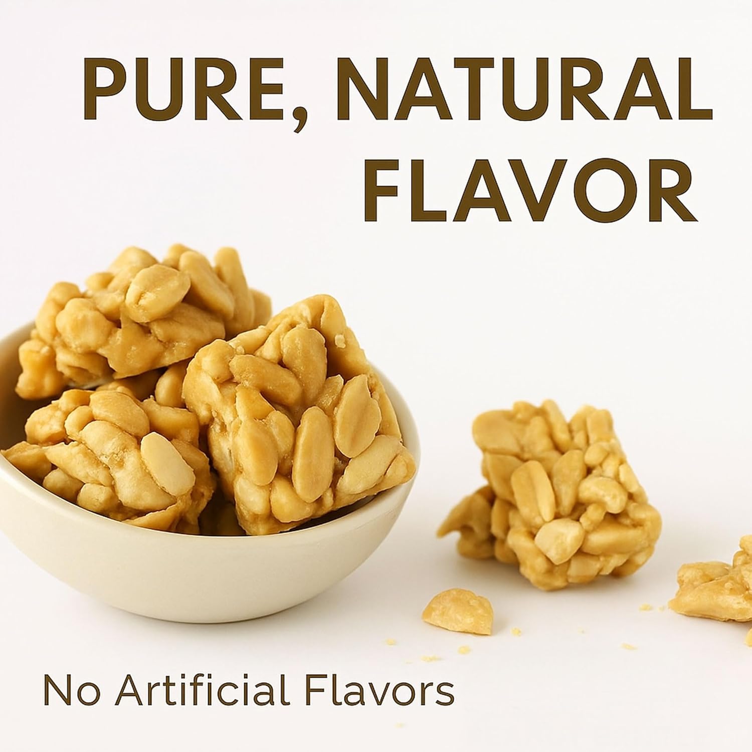 Andy Anand Sugar-Free Peanut Brittle (1 lb) | No Added Sugar, Healthy Brittle | Local SoCal Bakery