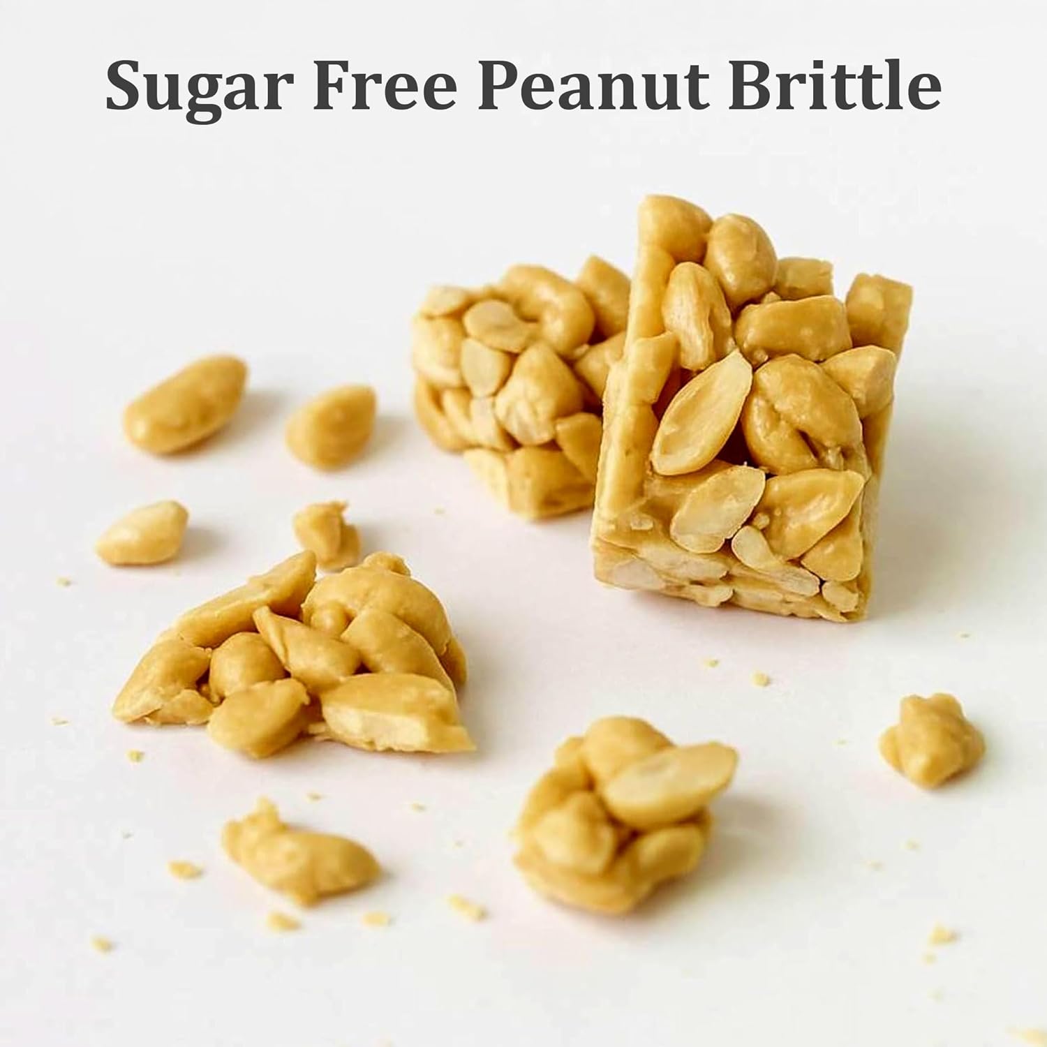 Andy Anand Sugar-Free Peanut Brittle (1 lb) | No Added Sugar, Healthy Brittle | Local SoCal Bakery