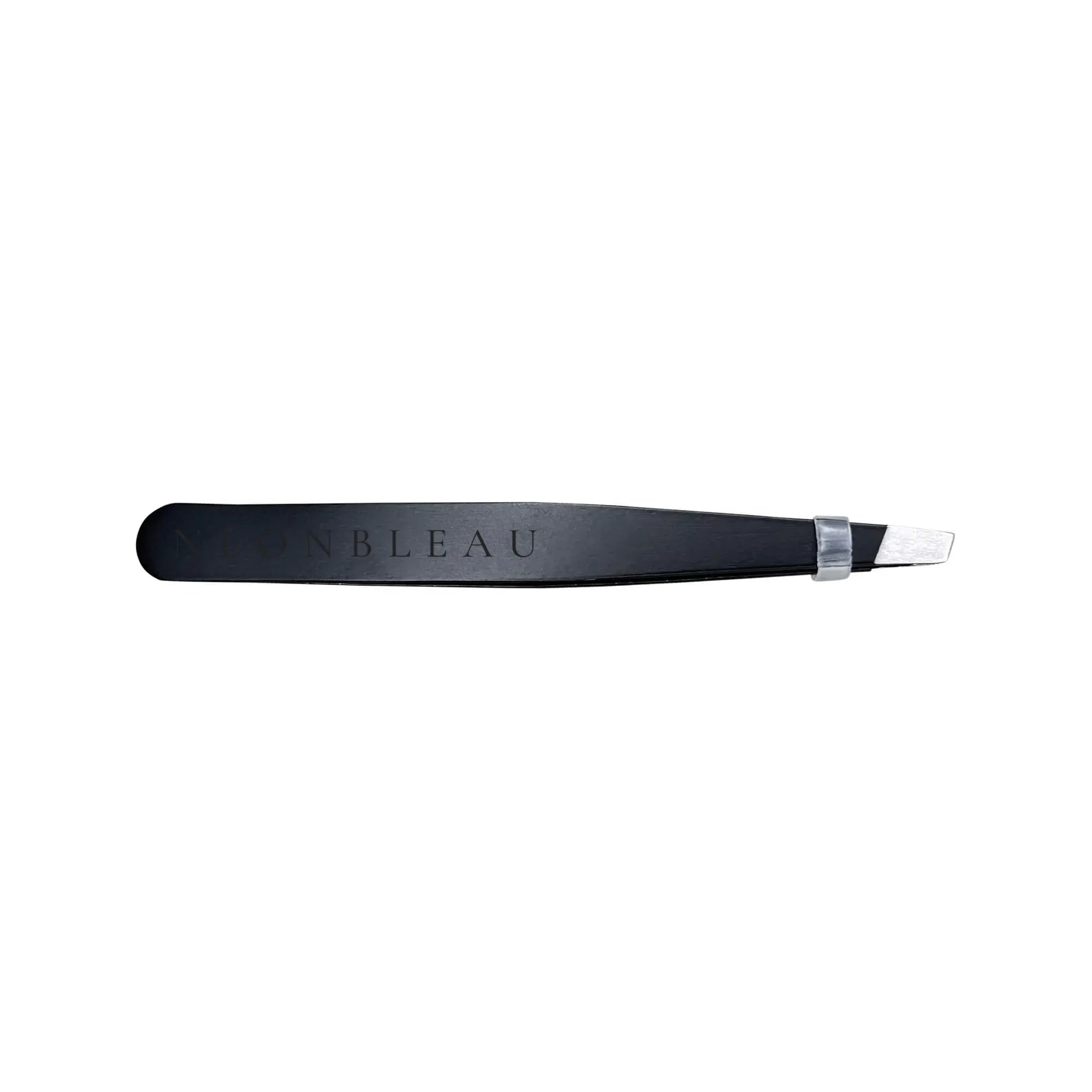 Black precision tweezers with the word "MONBLEAU" printed on the side.