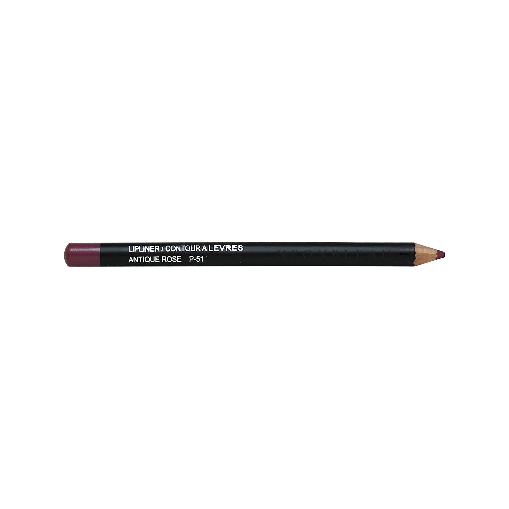 An antique rose lip liner pencil with a sharpened tip.
