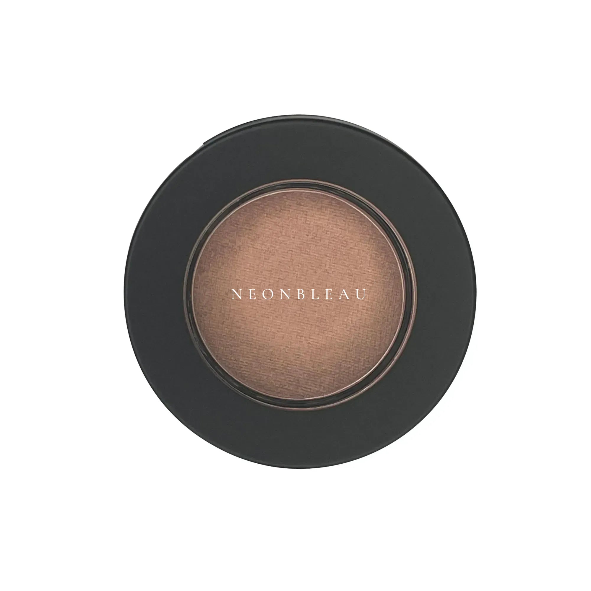 A single pan of peachy eyeshadow with "NEONBLEAU" printed on it.