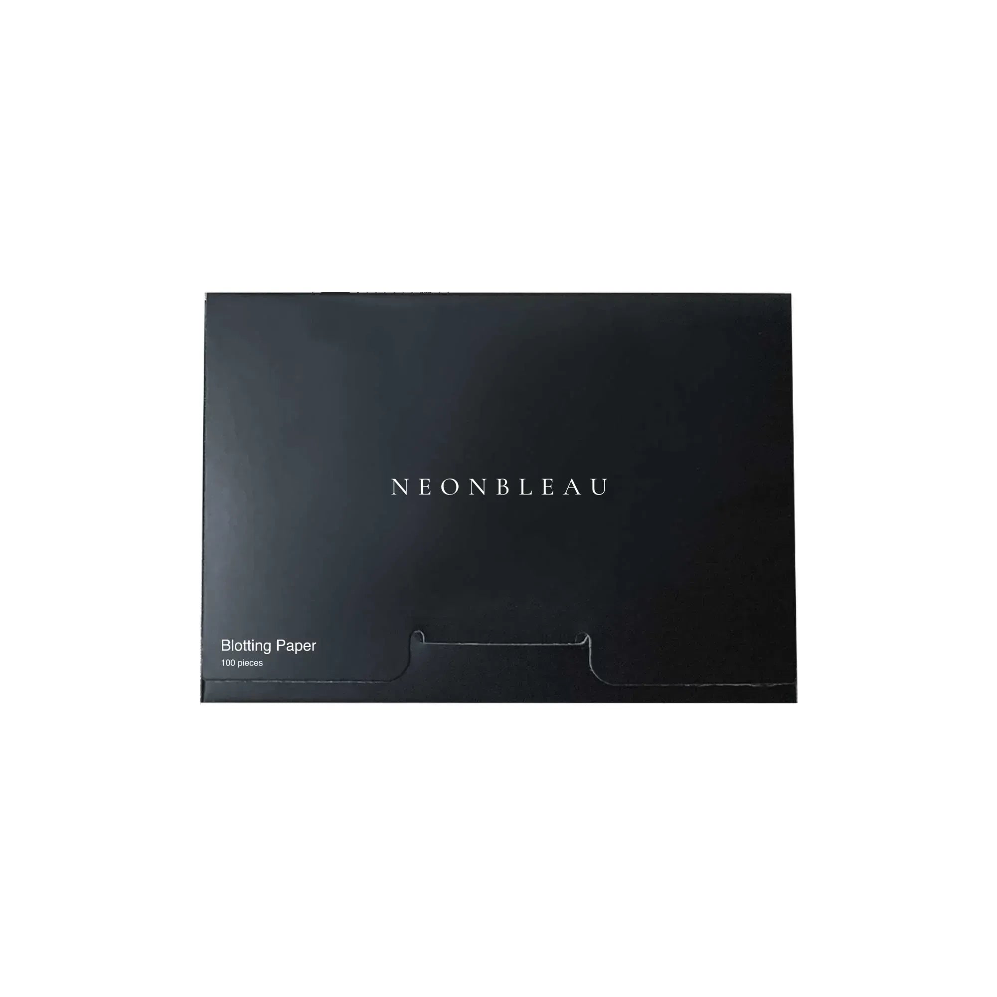 Black NEONBLEAU blotting paper package with "100 pieces" printed on it.
