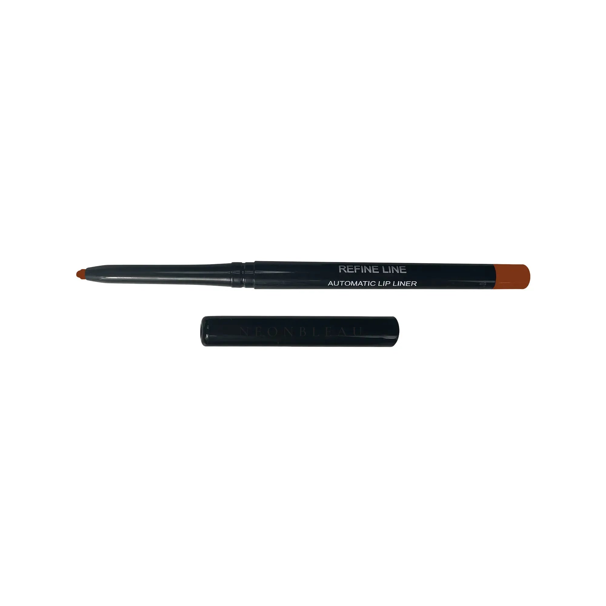 An automatic lip liner in cacao with its cap off, revealing the tip.
