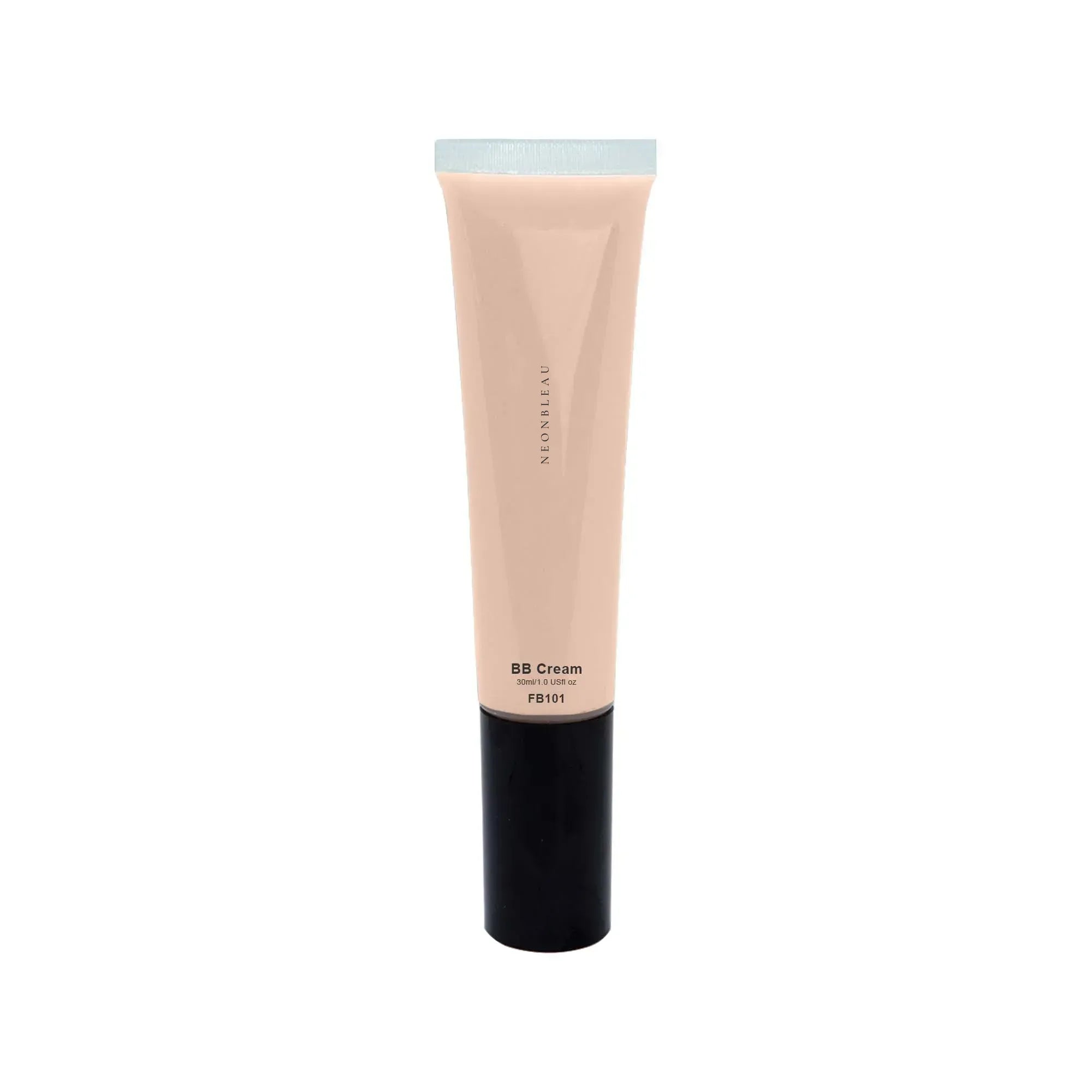 A light peach BB cream tube with a black cap.