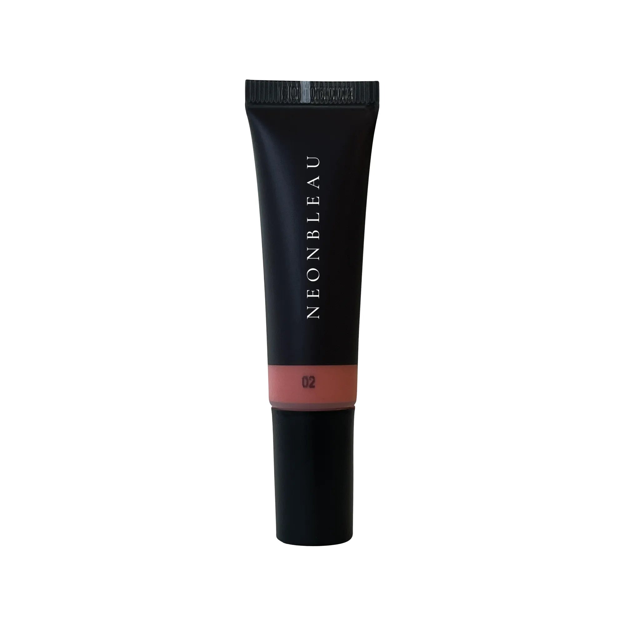 A black tube of Neon Bleau liquid blush in shade 02, Dew Peach.