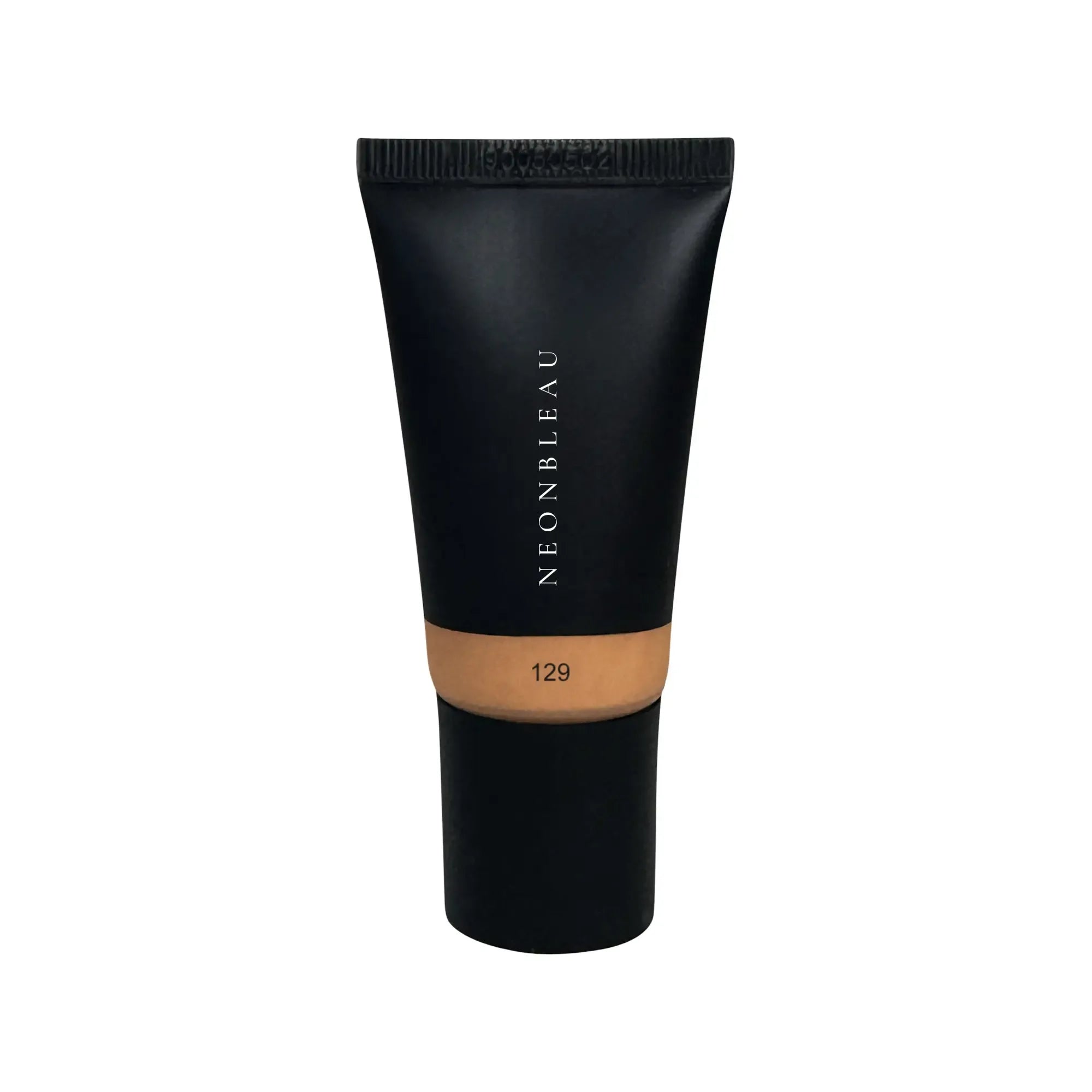 A black tube of Neonbleau tinted moisturizer in shade 129, tan.