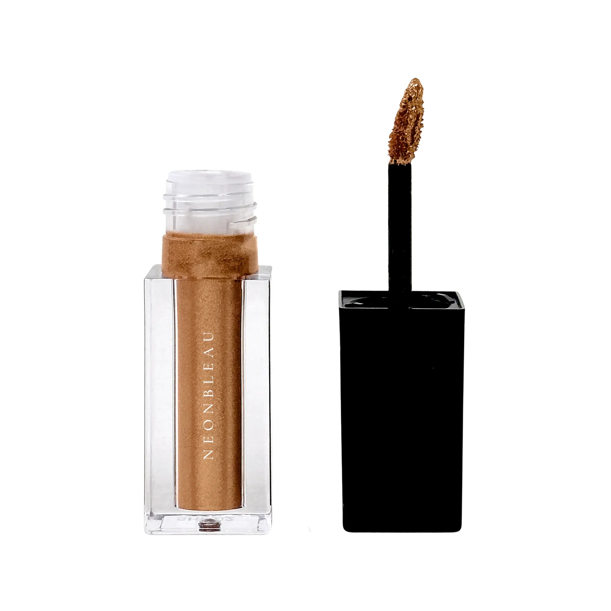 A clear tube of liquid shimmer in a warm bronze shade with an applicator.