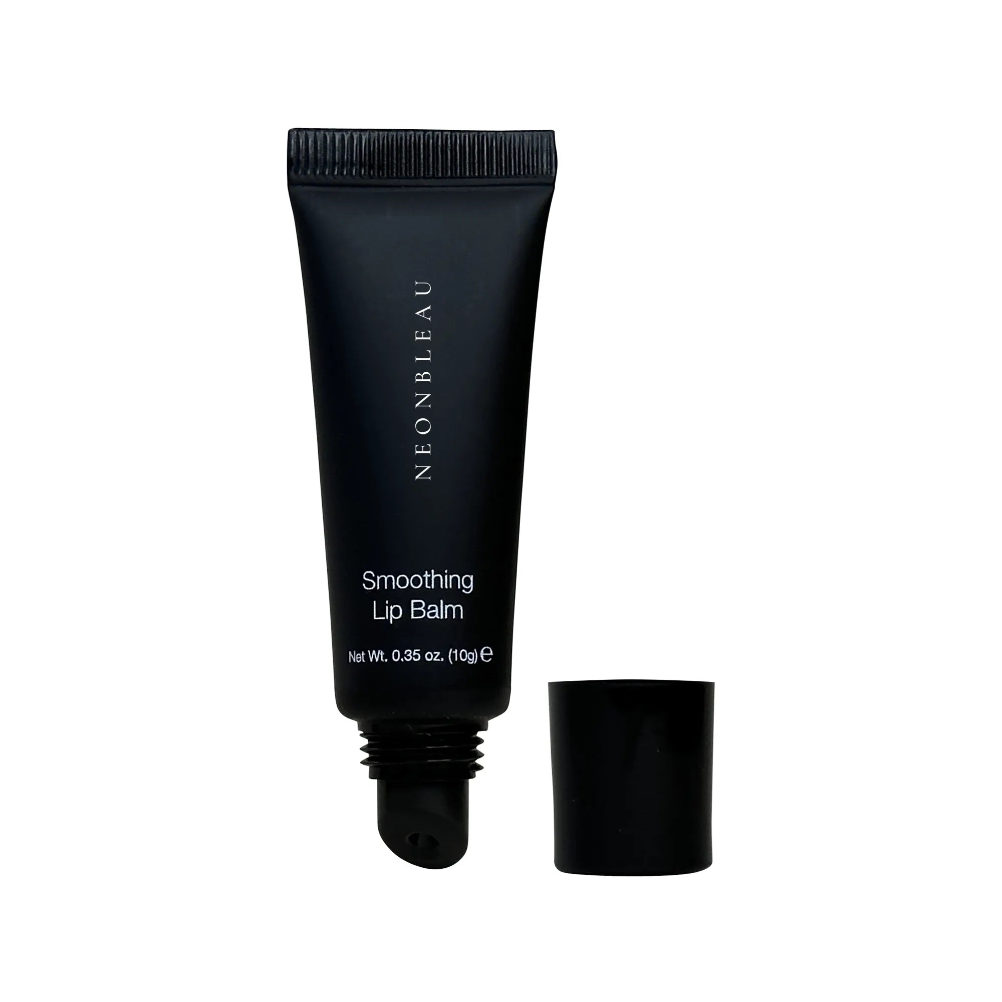 Black NEONBLEAU Smoothing Lip Balm tube with the cap off.