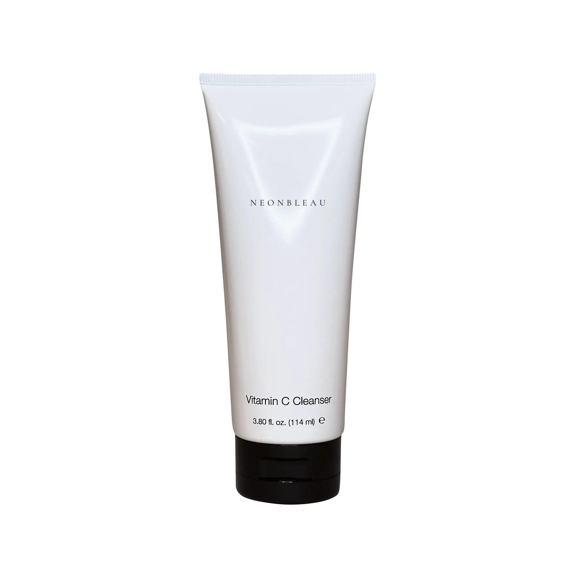 A white tube of Neonbleau Vitamin C Cleanser with a black flip-top cap.