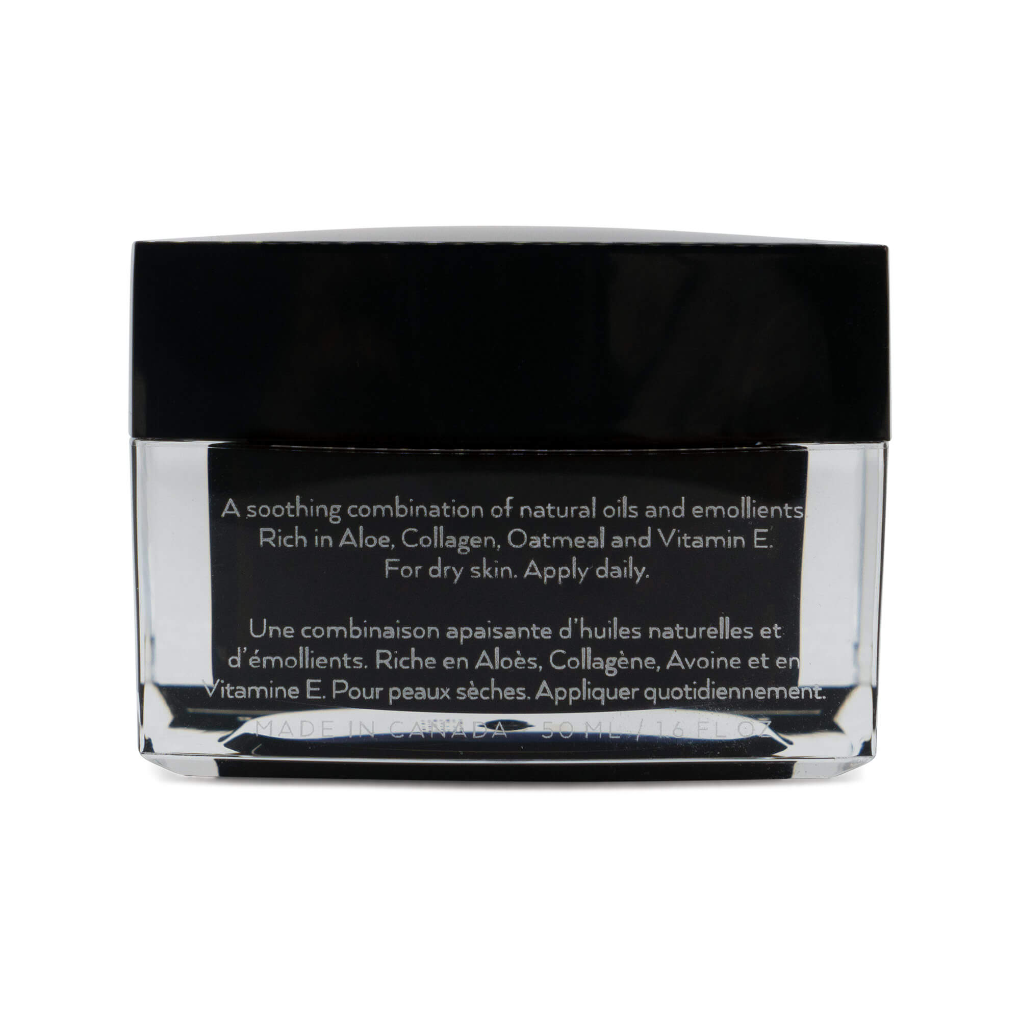 Embrace Collagen Moisturizer in a clear and black jar.