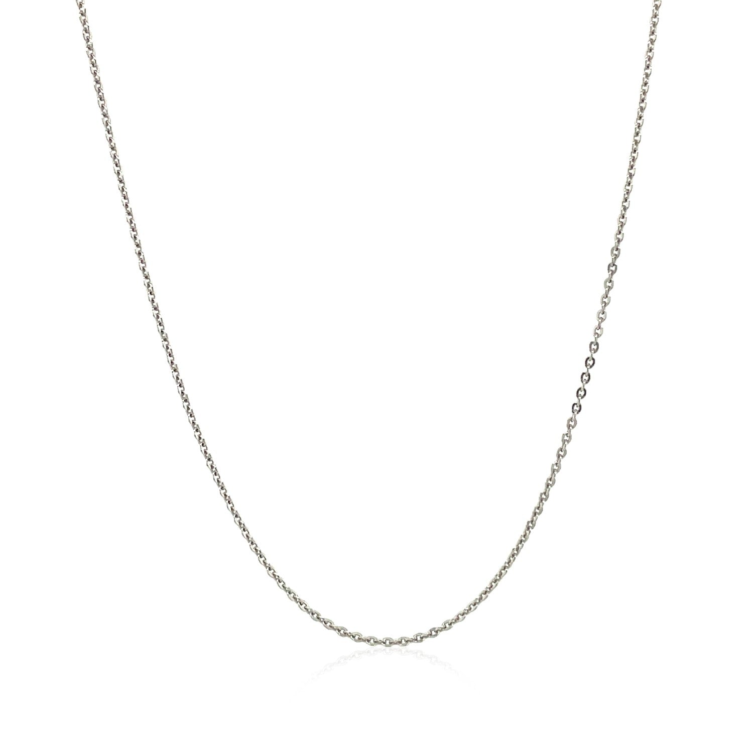 Sterling silver rhodium plated cable chain.