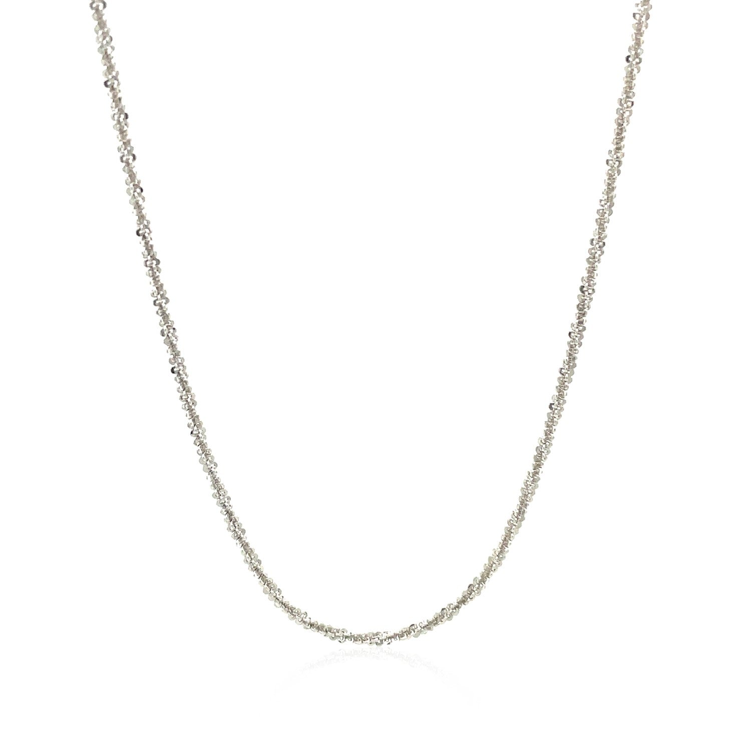 Sterling silver 1.5mm adjustable sparkle chain with a lobster clasp.